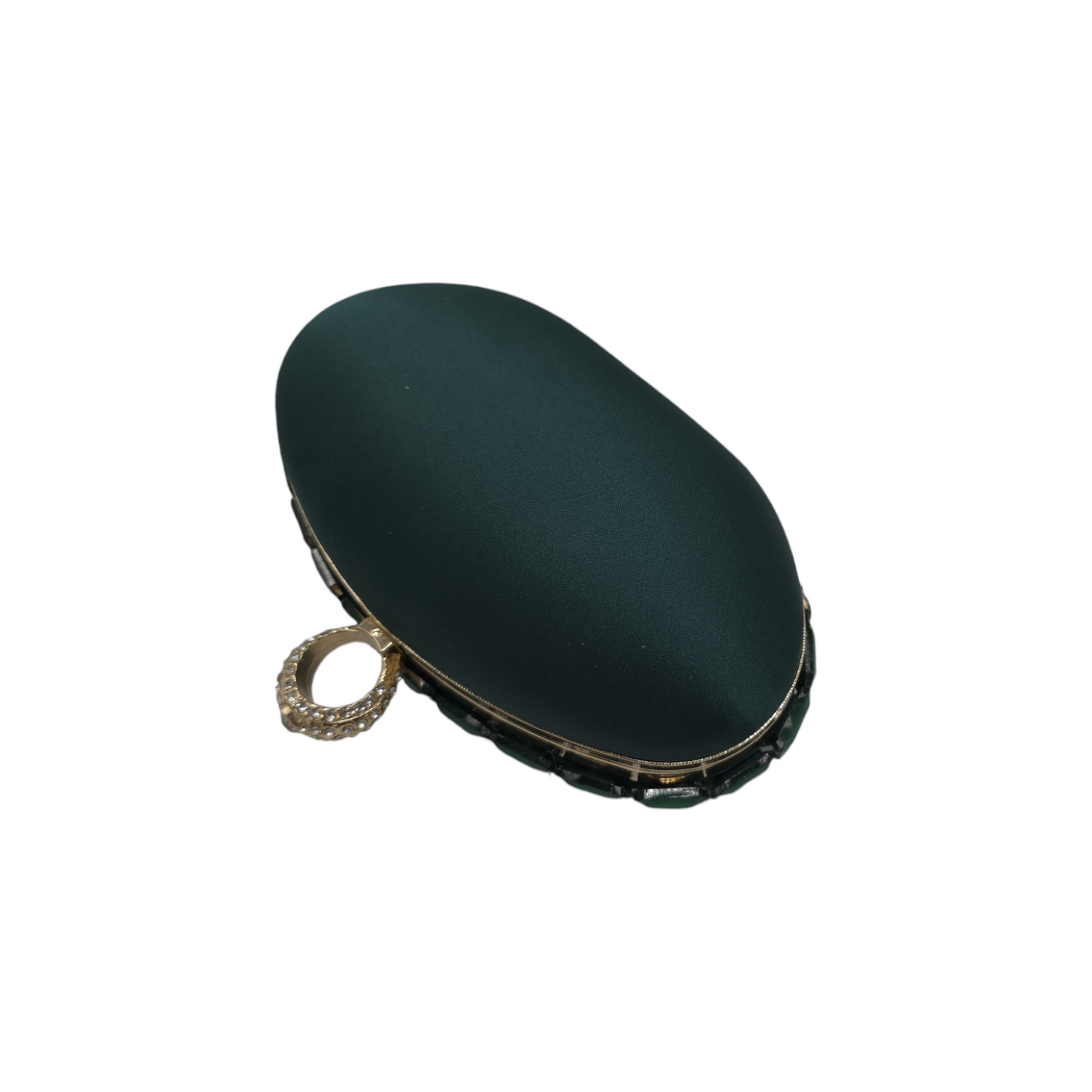 Oval Shaped Mini Stone Clutch - Fashion Vogue