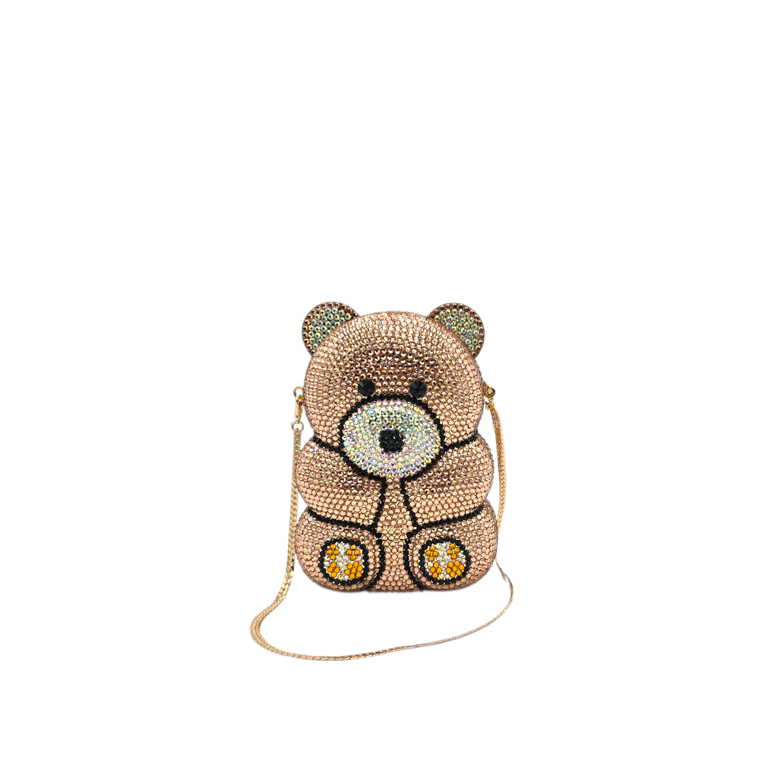 Crystal Teddy Bear Clutch - Fashion Vogue 