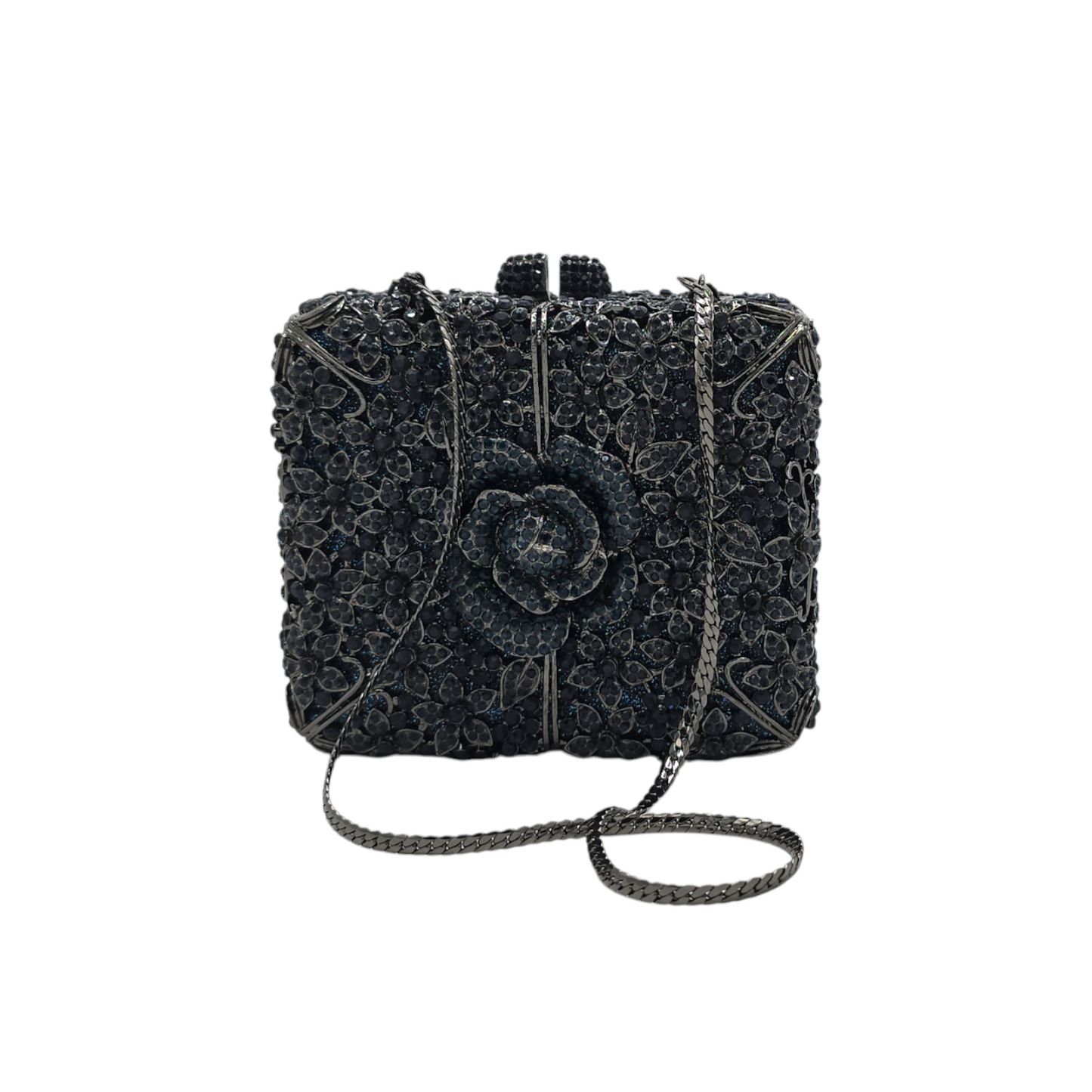 Square Rose Flower Clutch - Fashion Vogue 