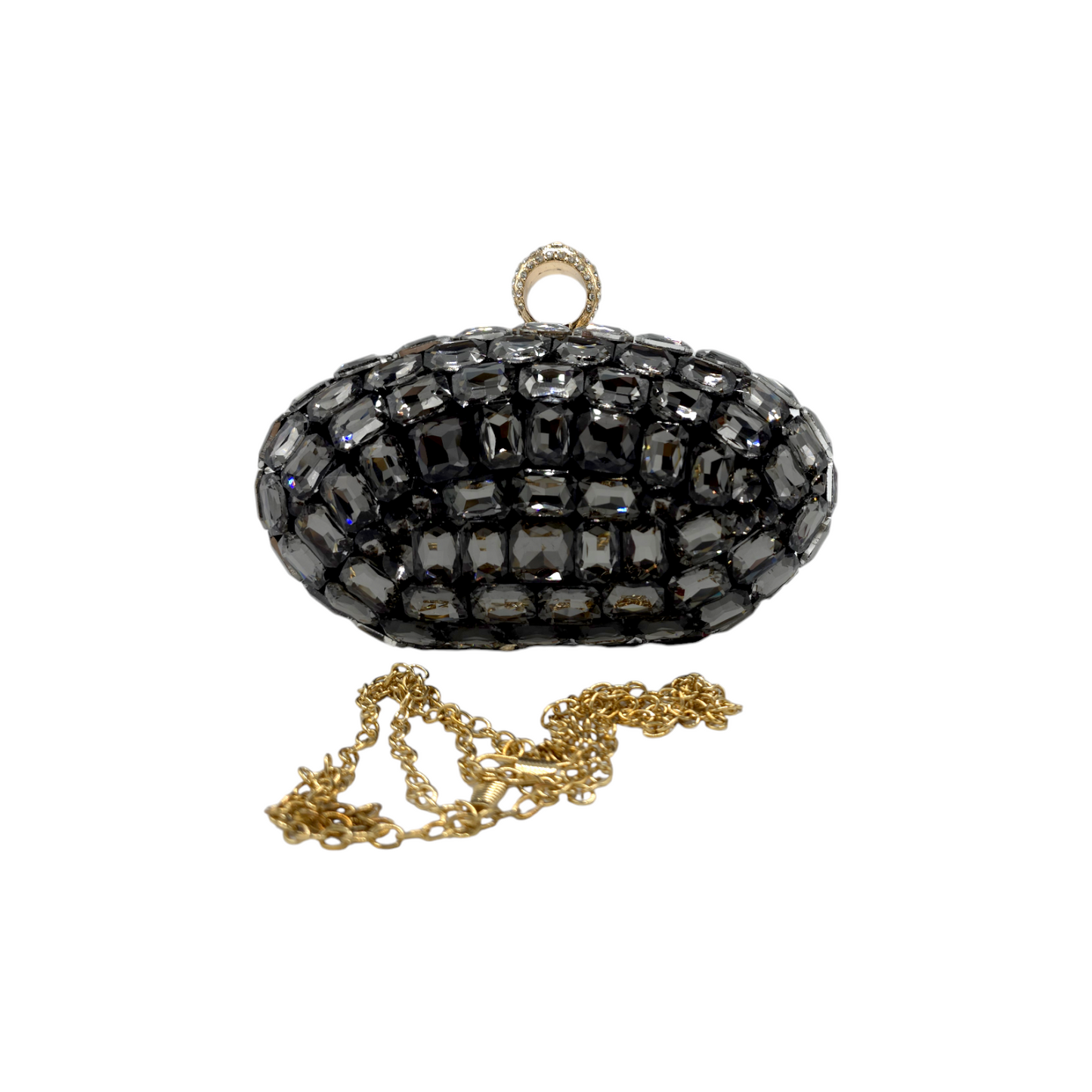 Oval Shaped Mini Stone Clutch - Fashion Vogue 