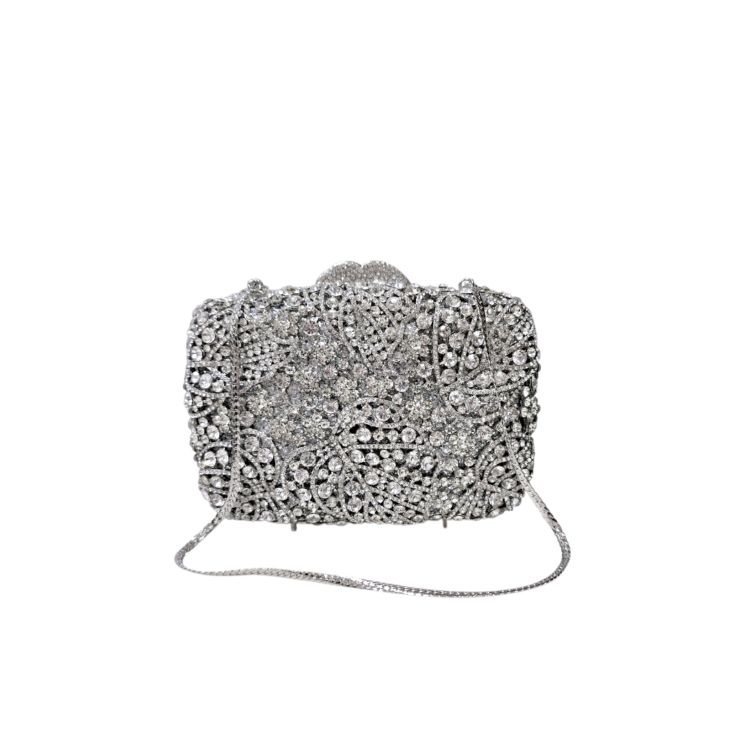 Luxury Crystal Embellished Clutch - Fashion Vogue 