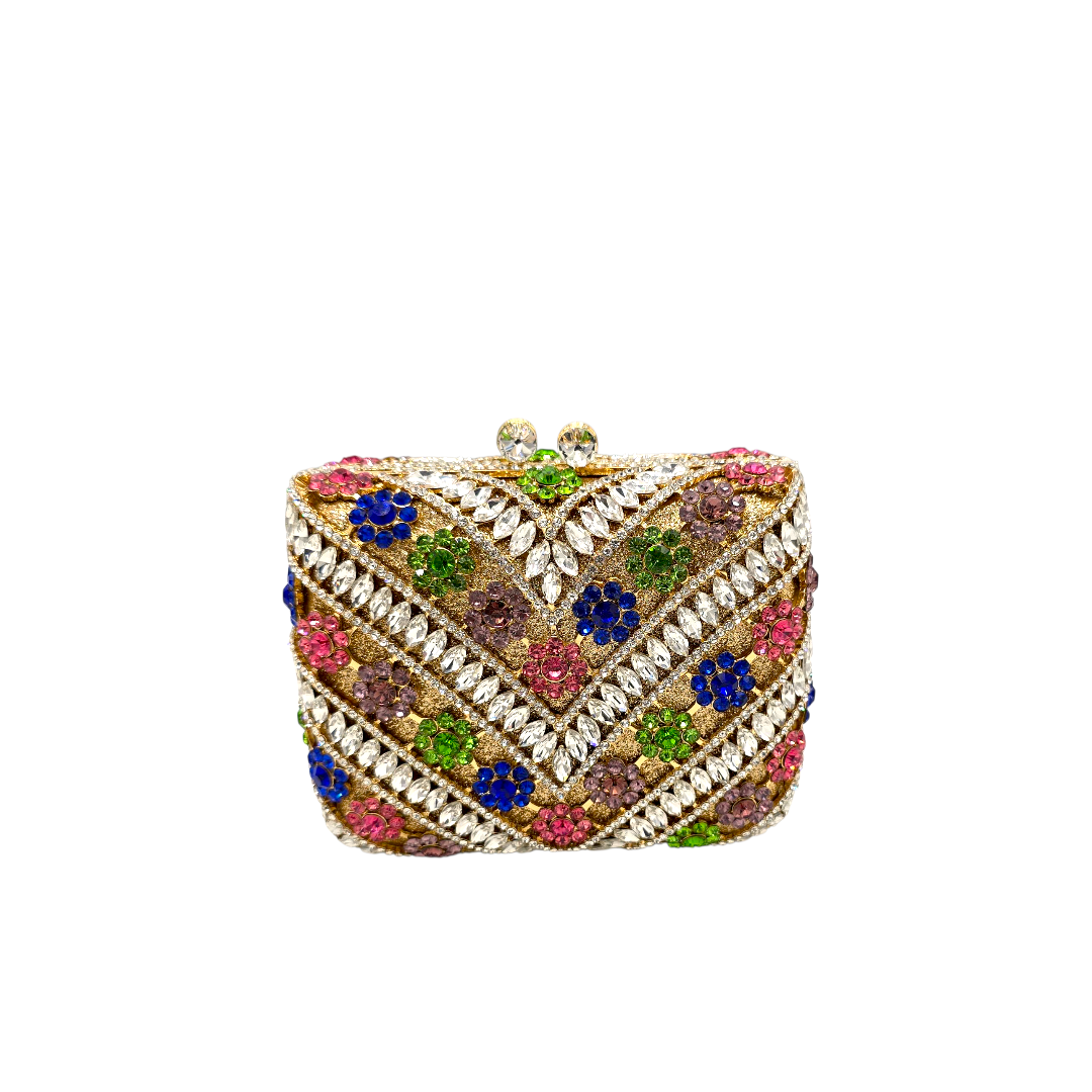 Elegant Embellished Crystal Clutch - FH03 - Fashion Vogue 