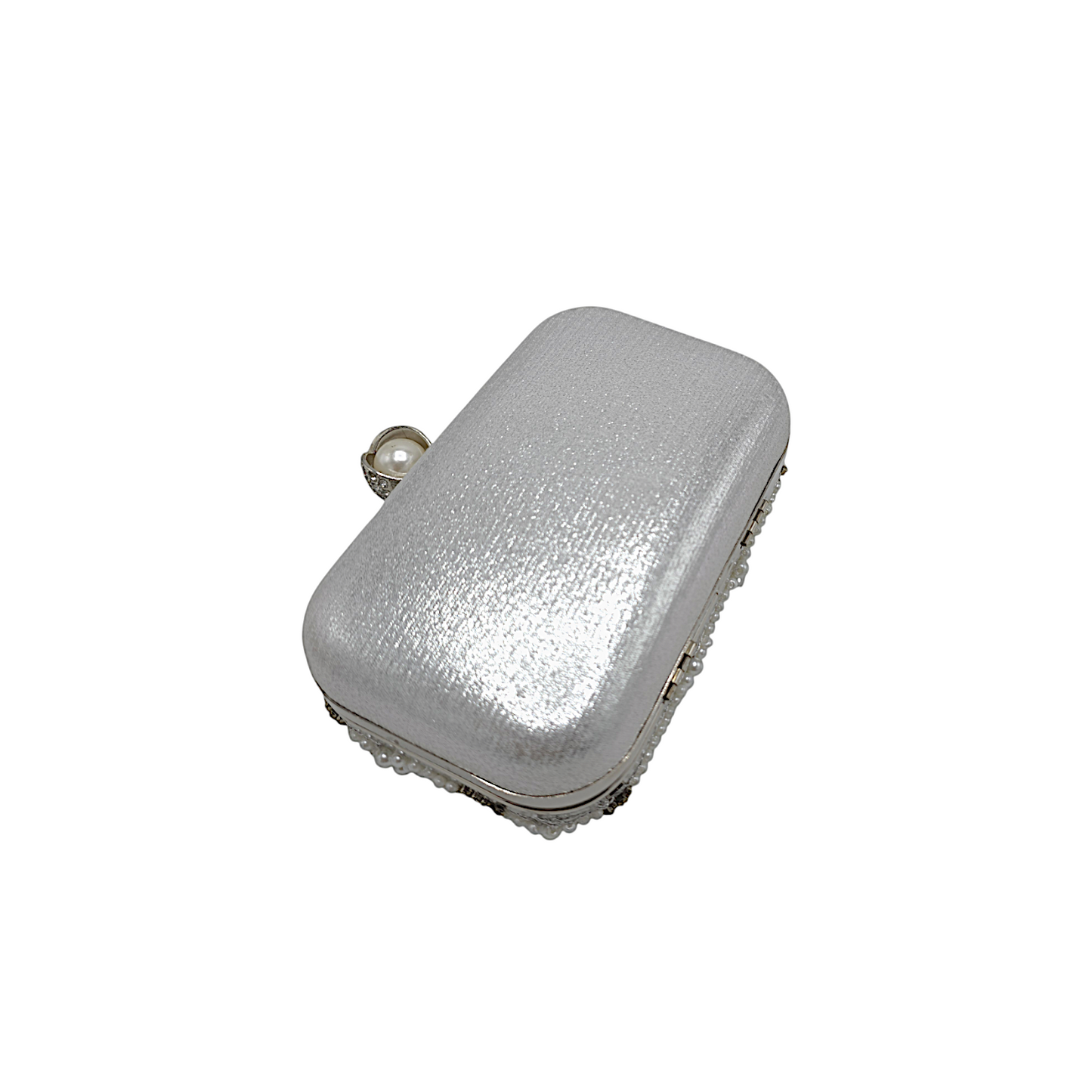 V shaped Pearl Beaded Clutch - Fashion Vogue 