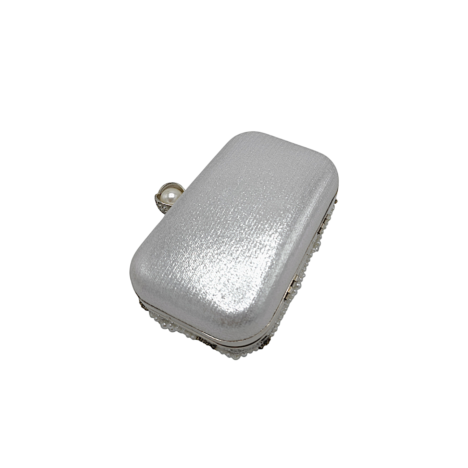 V shaped Pearl Beaded Clutch - Fashion Vogue 