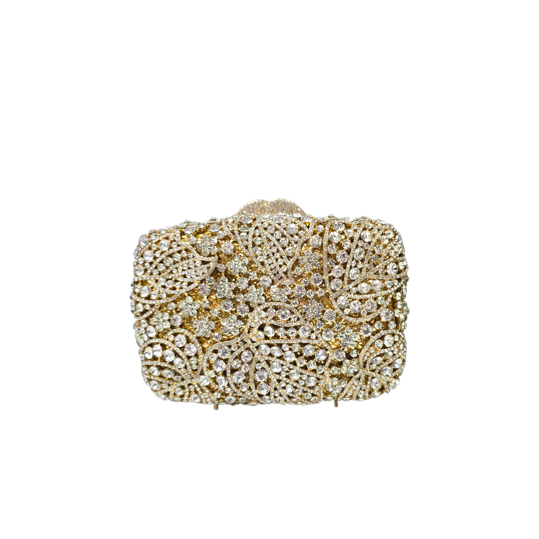 Luxury Crystal Embellished Clutch - Fashion Vogue 