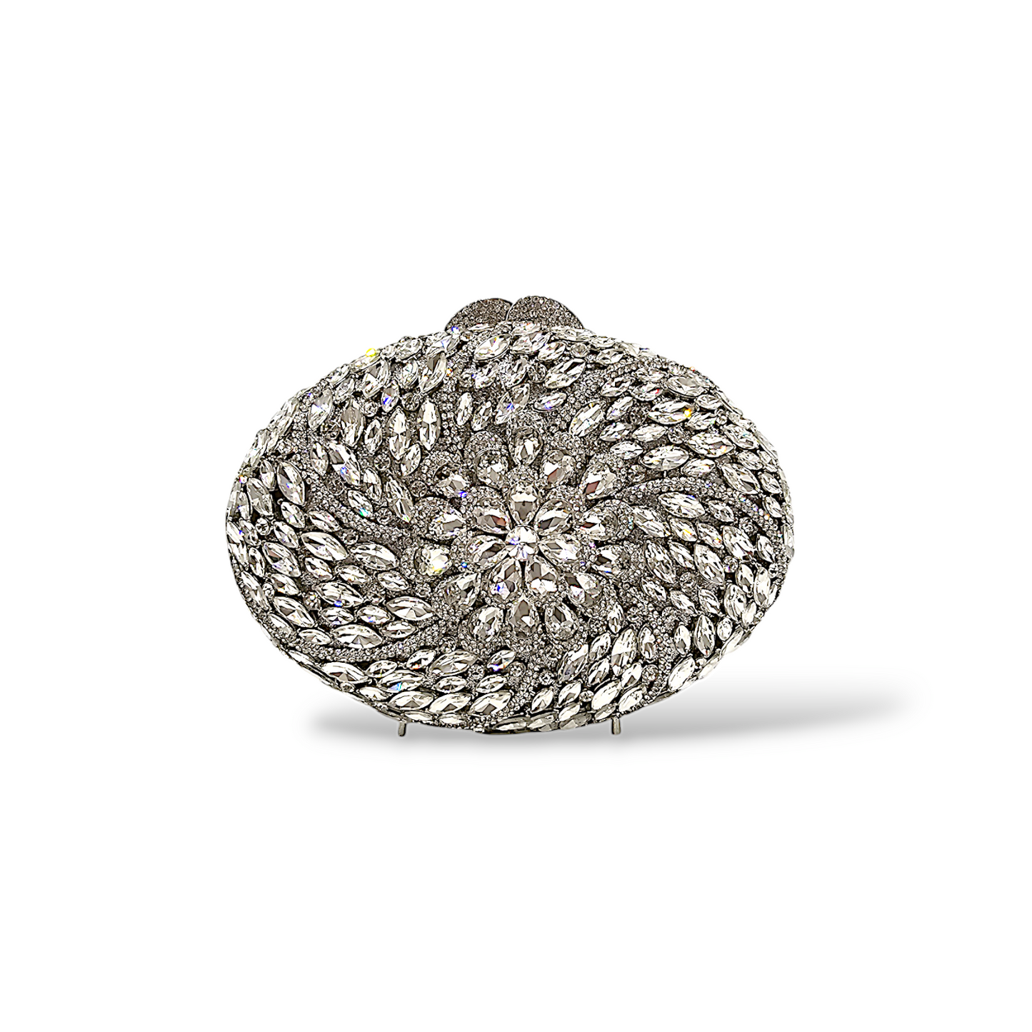 Oval Floral Clutch - Fashion Vogue 