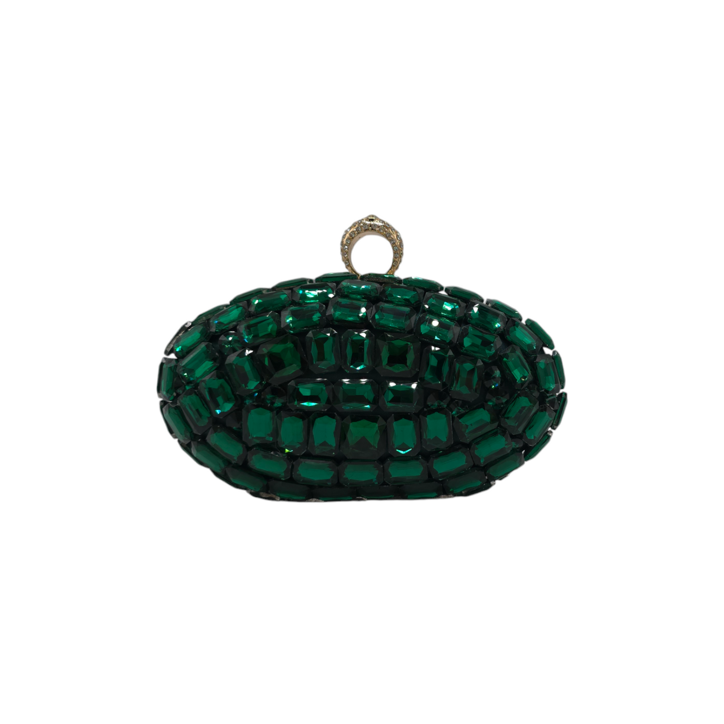 Oval Shaped Mini Stone Clutch - Fashion Vogue 