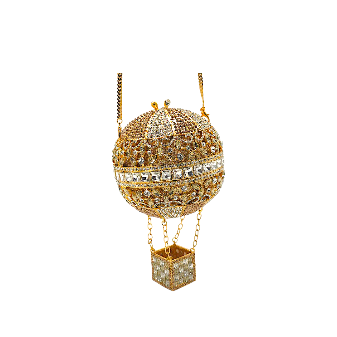 Hot Air Balloon Rhinestone Clutch - Fashion Vogue 