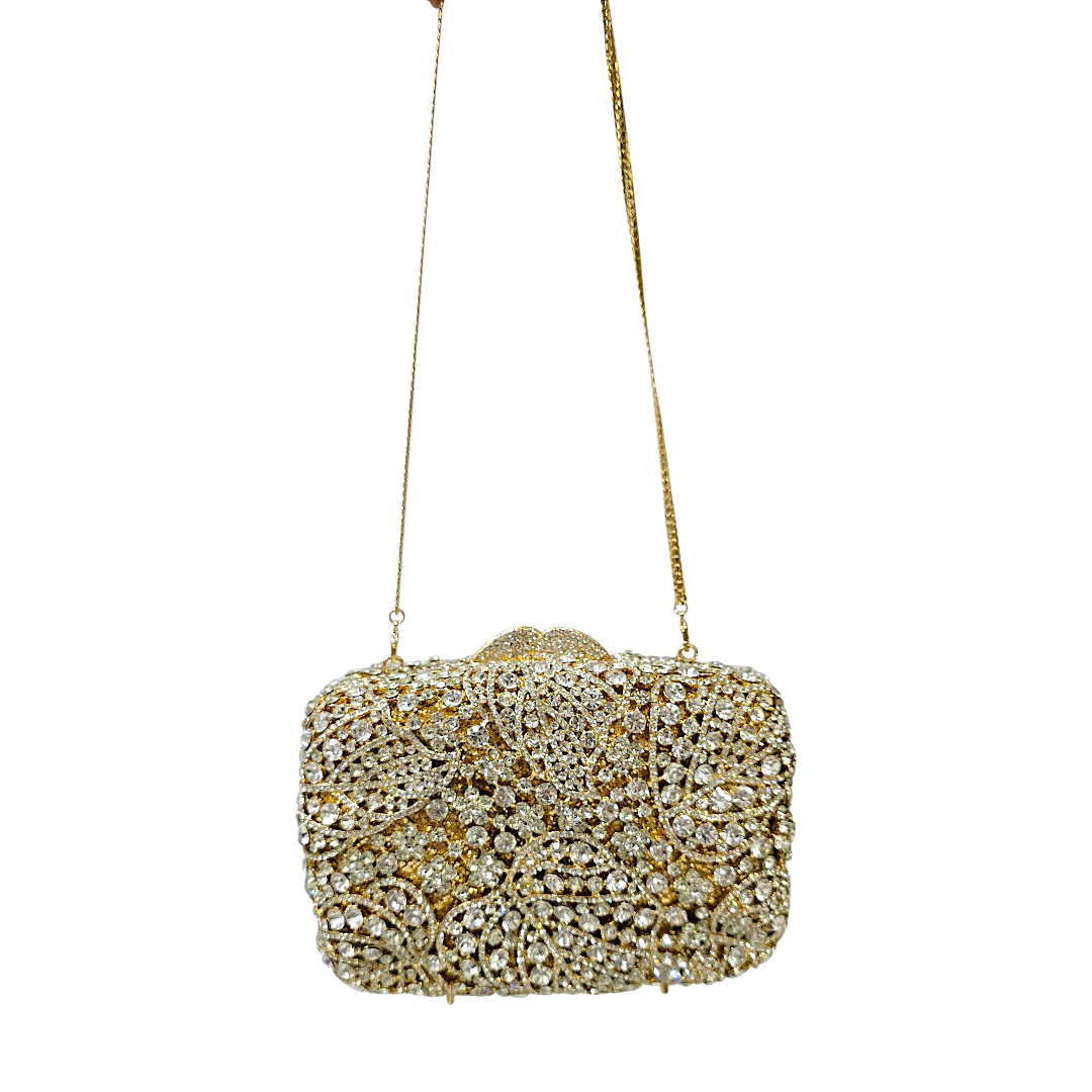 Luxury Crystal Embellished Clutch - Fashion Vogue 