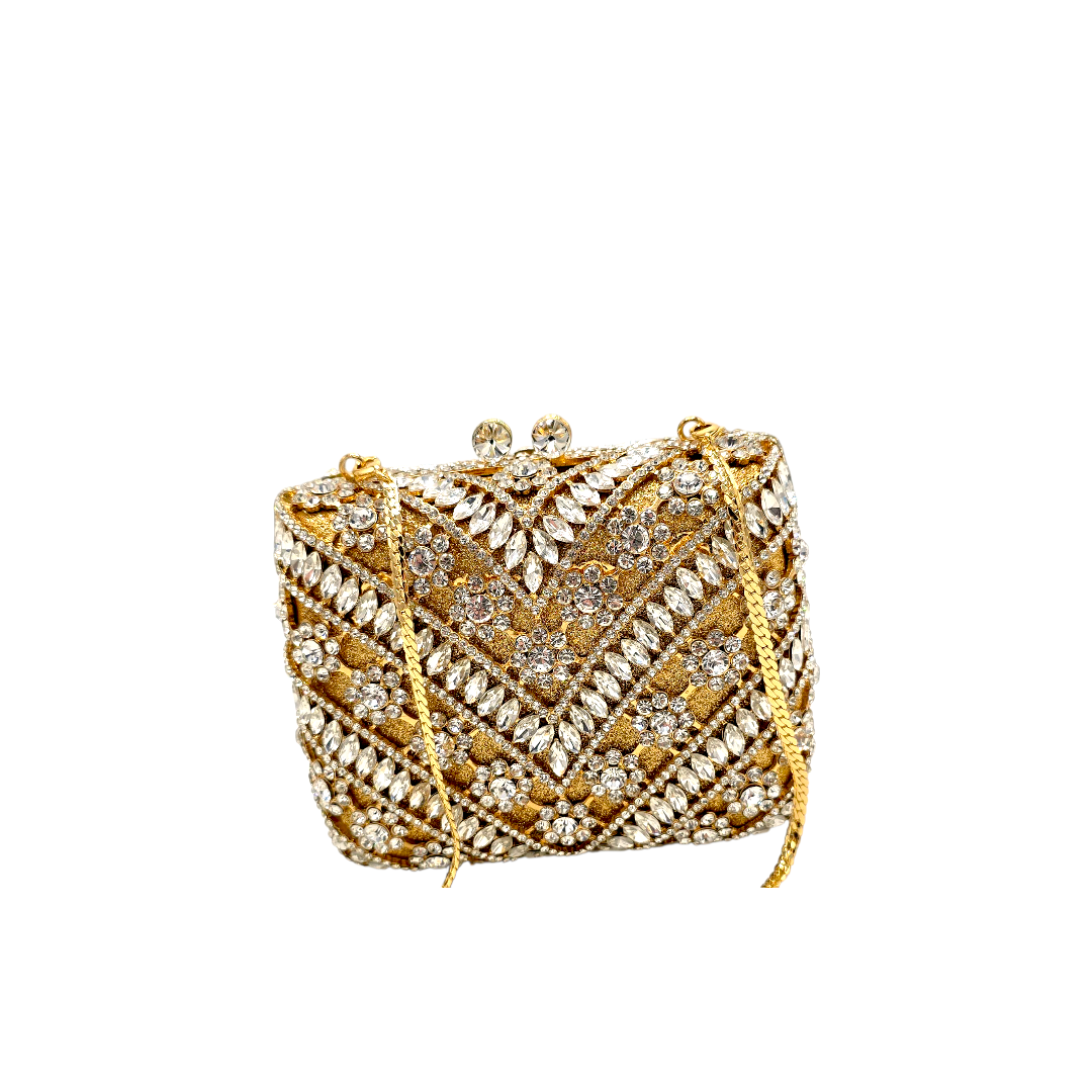 Elegant Embellished Crystal Clutch - FH03 - Fashion Vogue 