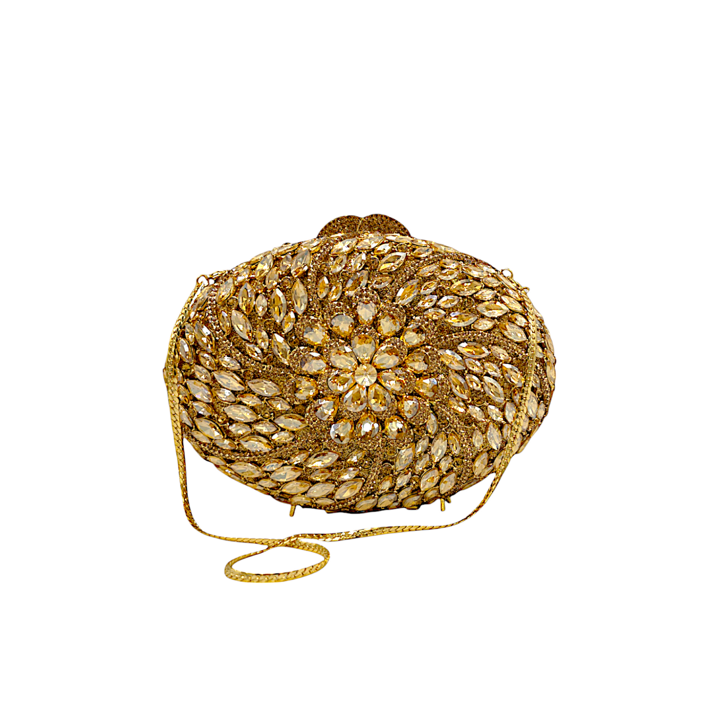 Oval Floral Clutch - Fashion Vogue 