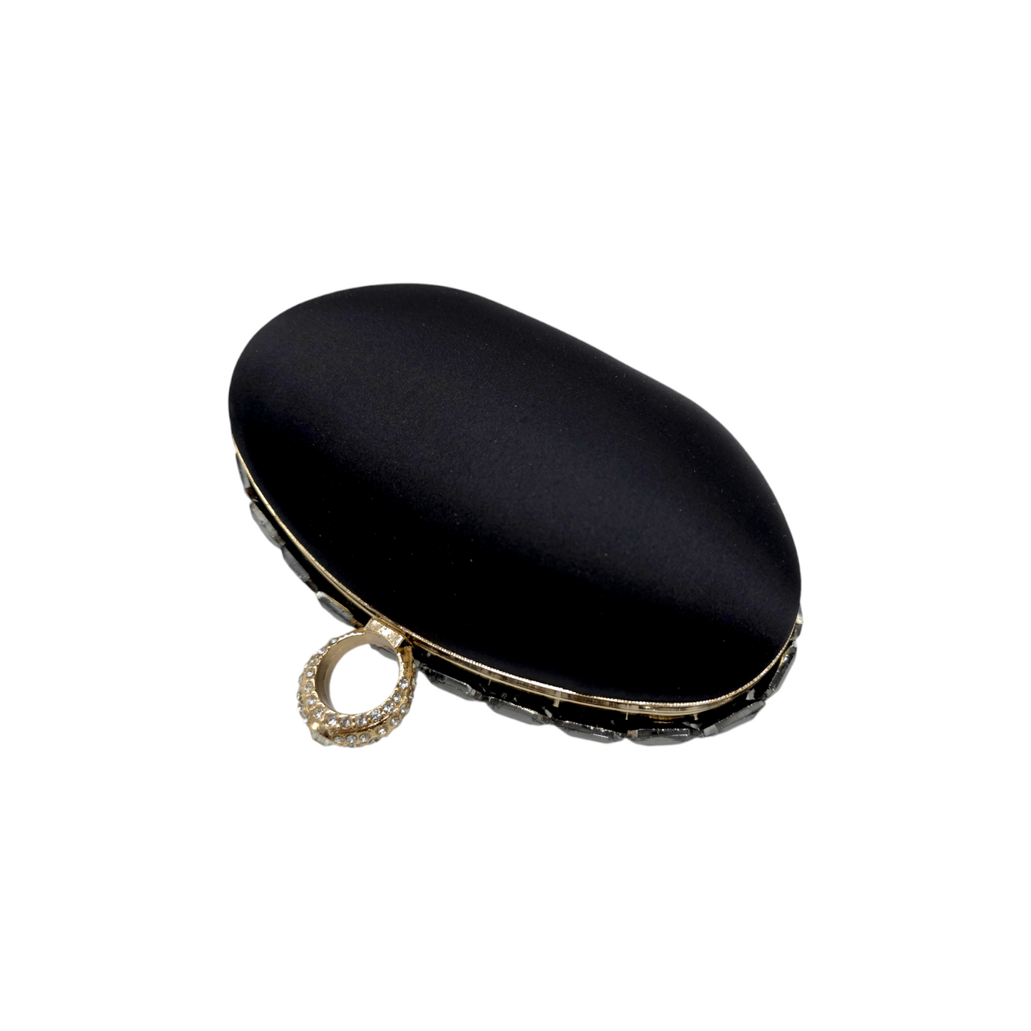 Oval Shaped Mini Stone Clutch - Fashion Vogue 