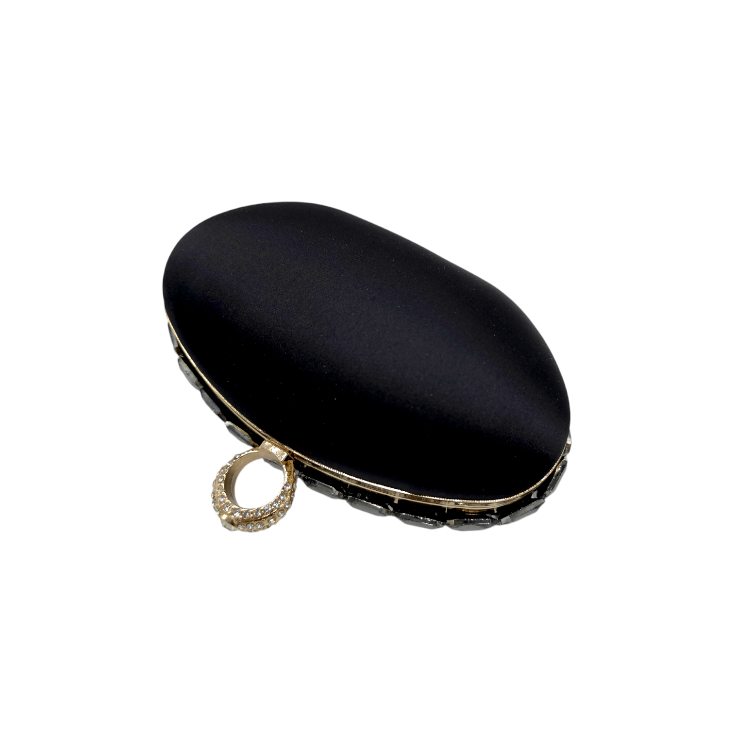Oval Shaped Mini Stone Clutch - Fashion Vogue 