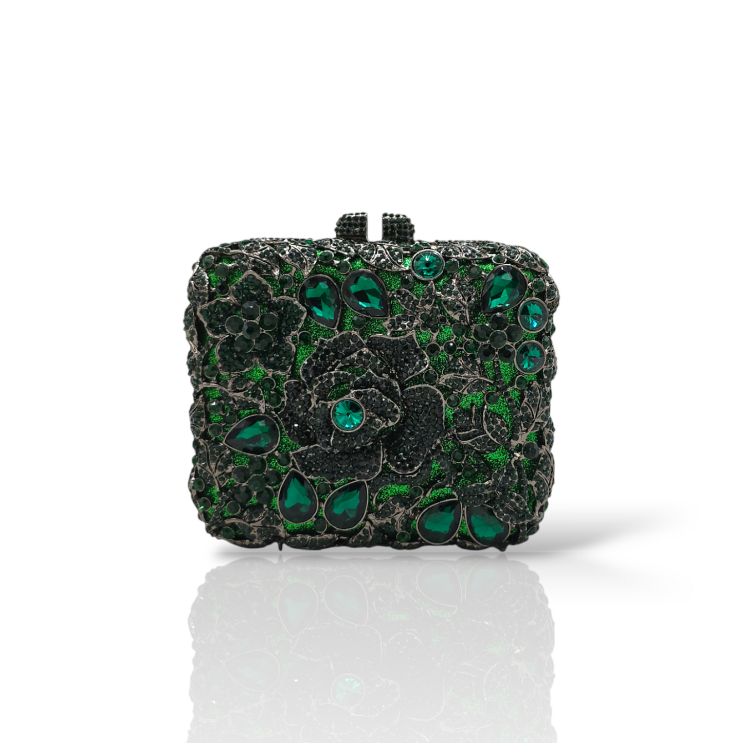 Square shape Rose Flower Clutch - Fashion Vogue 