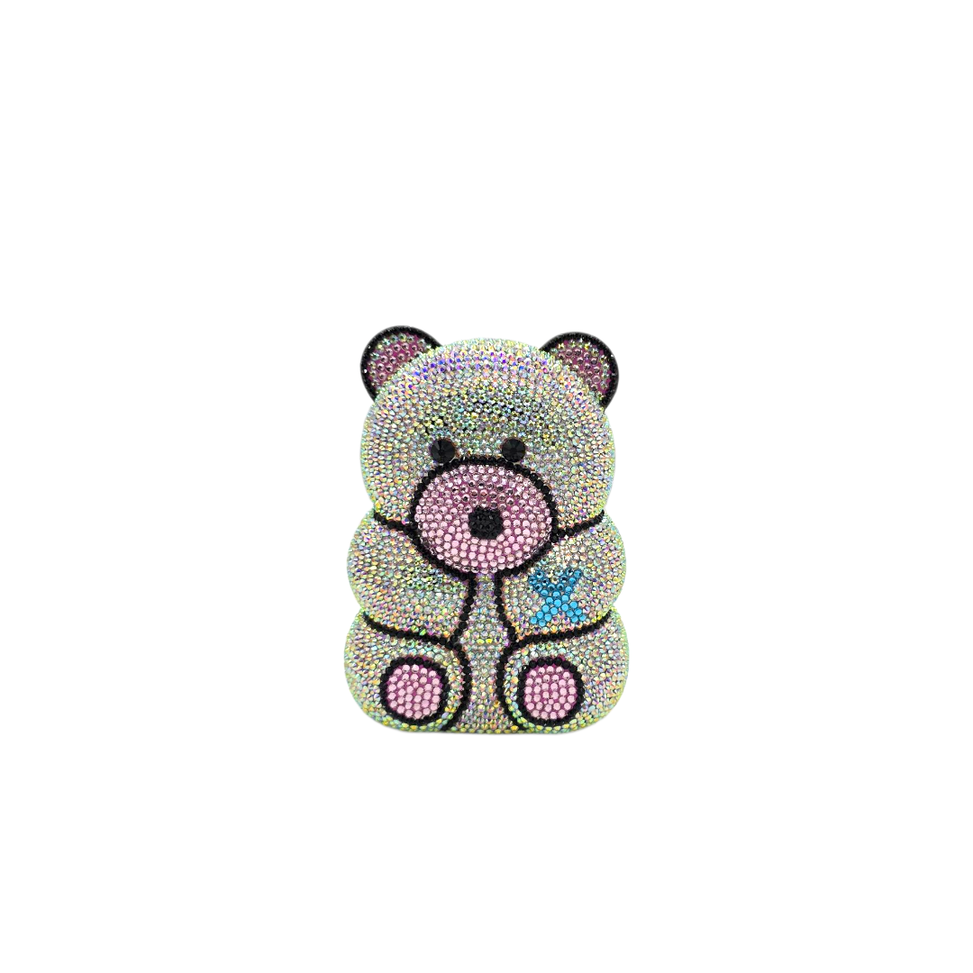 Crystal Teddy Bear Clutch - Fashion Vogue 