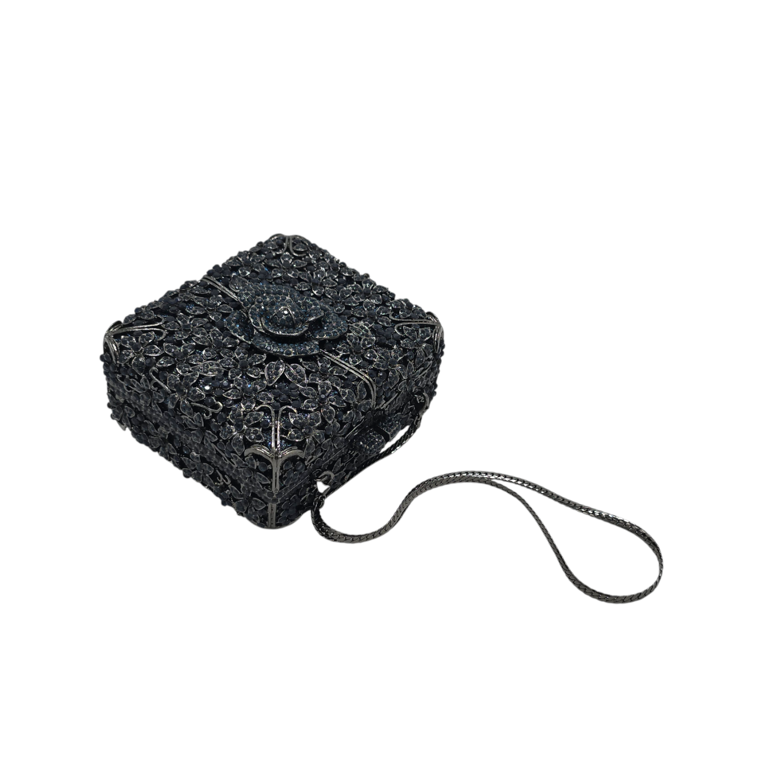Square Rose Flower Clutch - Fashion Vogue 