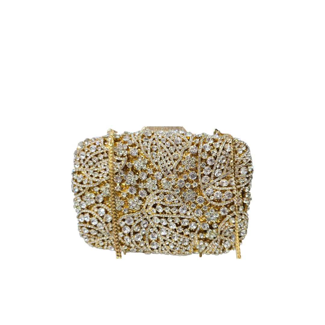 Luxury Crystal Embellished Clutch - Fashion Vogue 