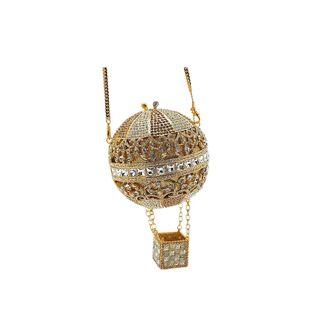 Hot Air Balloon Rhinestone Clutch - Fashion Vogue 