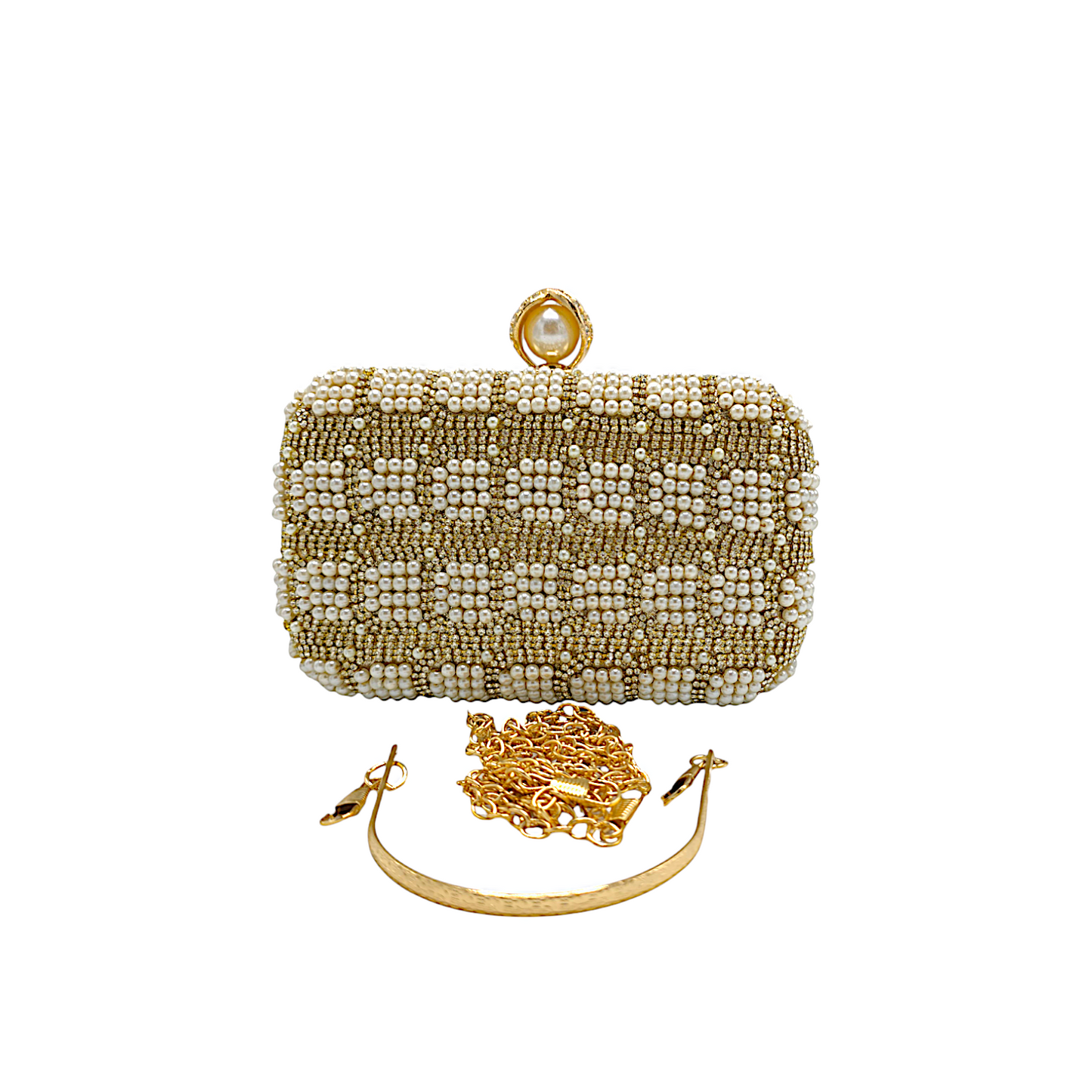 Pearl Beaded Clutch - Fashion Vogue 
