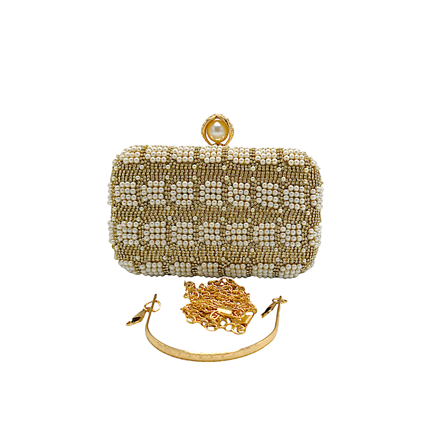 Pearl Beaded Clutch - Fashion Vogue 