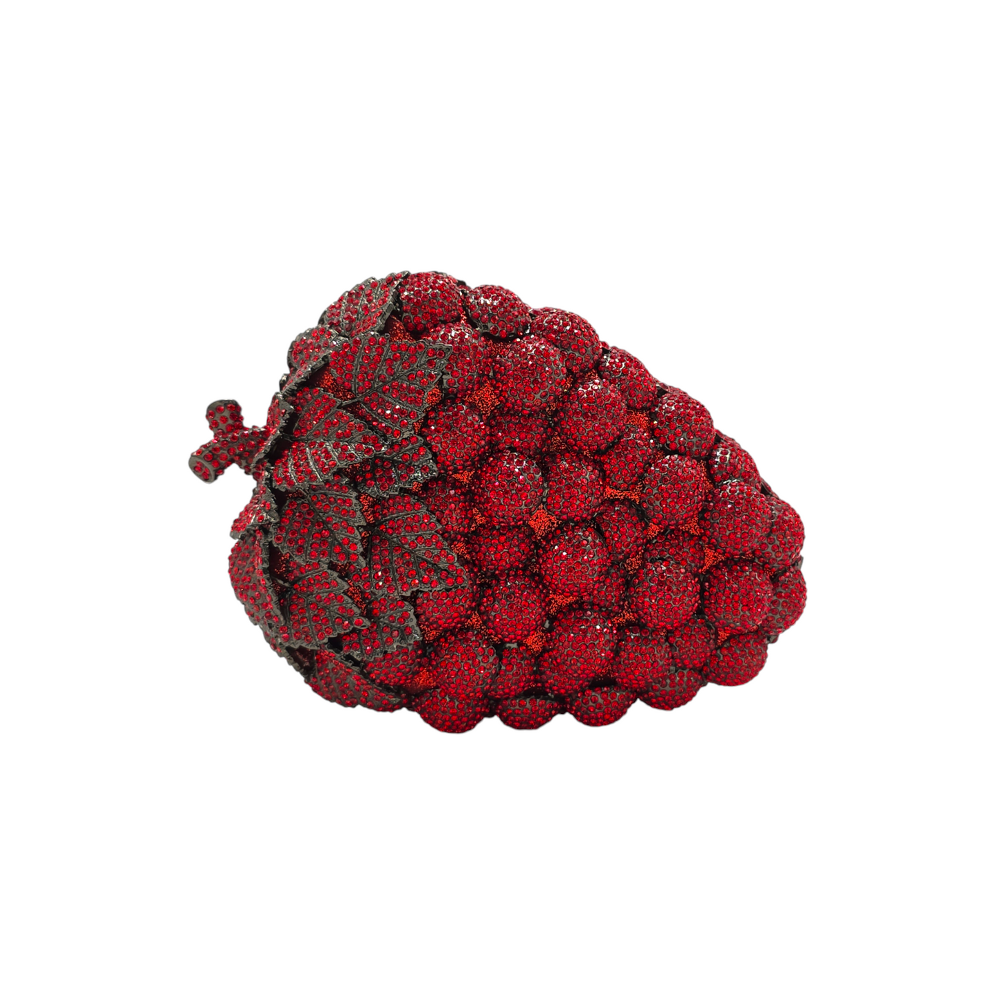 A striking, one-of-a-kind grapes clutch, showcasing intricate detailing and rich, vibrant colors. This statement piece brings a blend of luxury and fun to your wardrobe, ideal for adding a playful yet refined touch to any occasion.