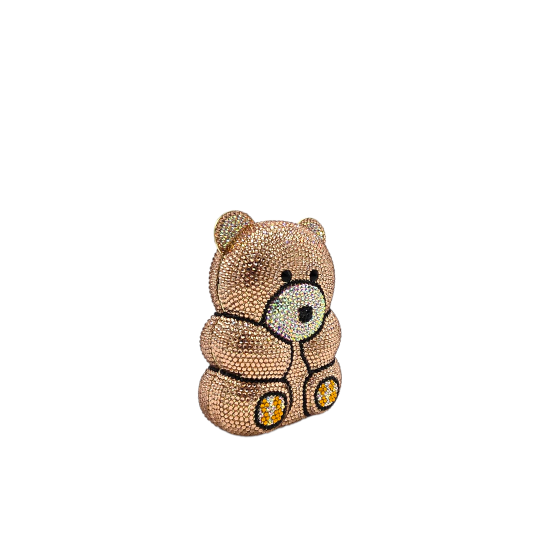 Crystal Teddy Bear Clutch - Fashion Vogue 