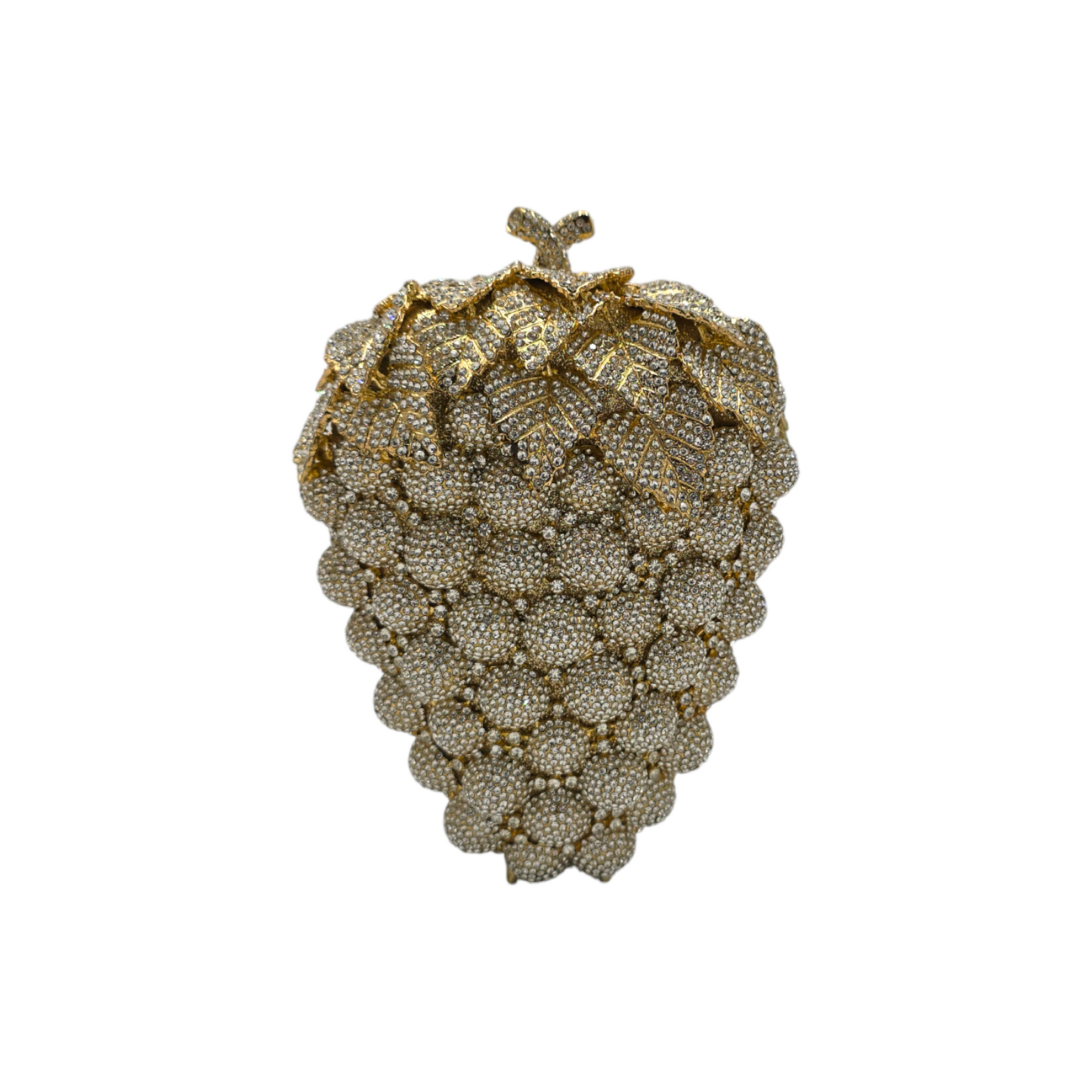 Astonishing Grapes clutch, showcasing intricate detailing and rich, vibrant colors. This statement piece brings a blend of luxury and fun to your wardrobe, ideal for adding a playful yet refined touch to any occasion.