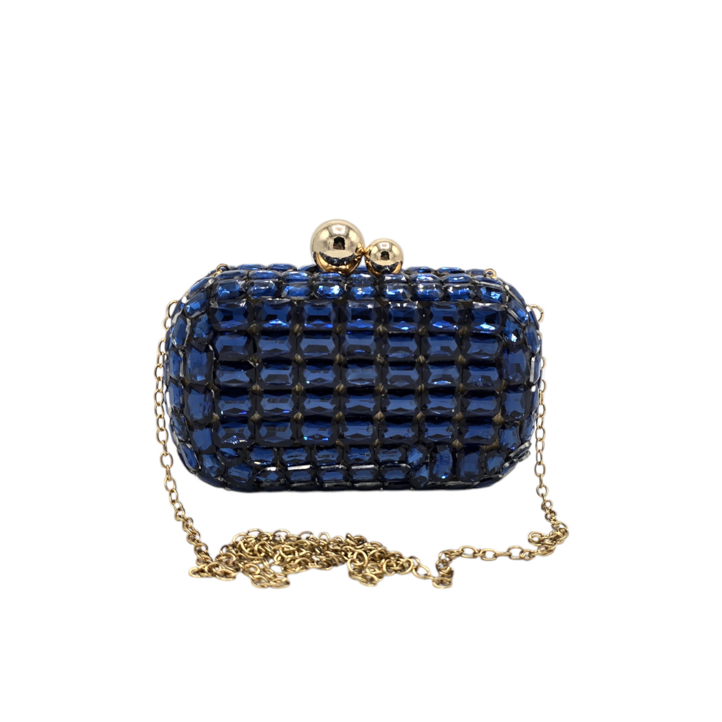 Blue Glass Stone Clutch - Fashion Vogue 