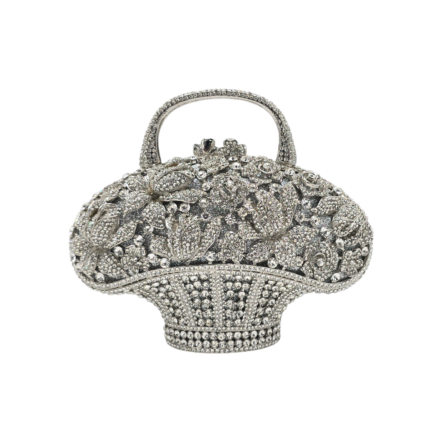 Stylish Flower Basket clutch,adorned with vibrant blossoms for a fresh, stylish look. Ideal for adding a pop of color and elegance to your evening or formal attire.