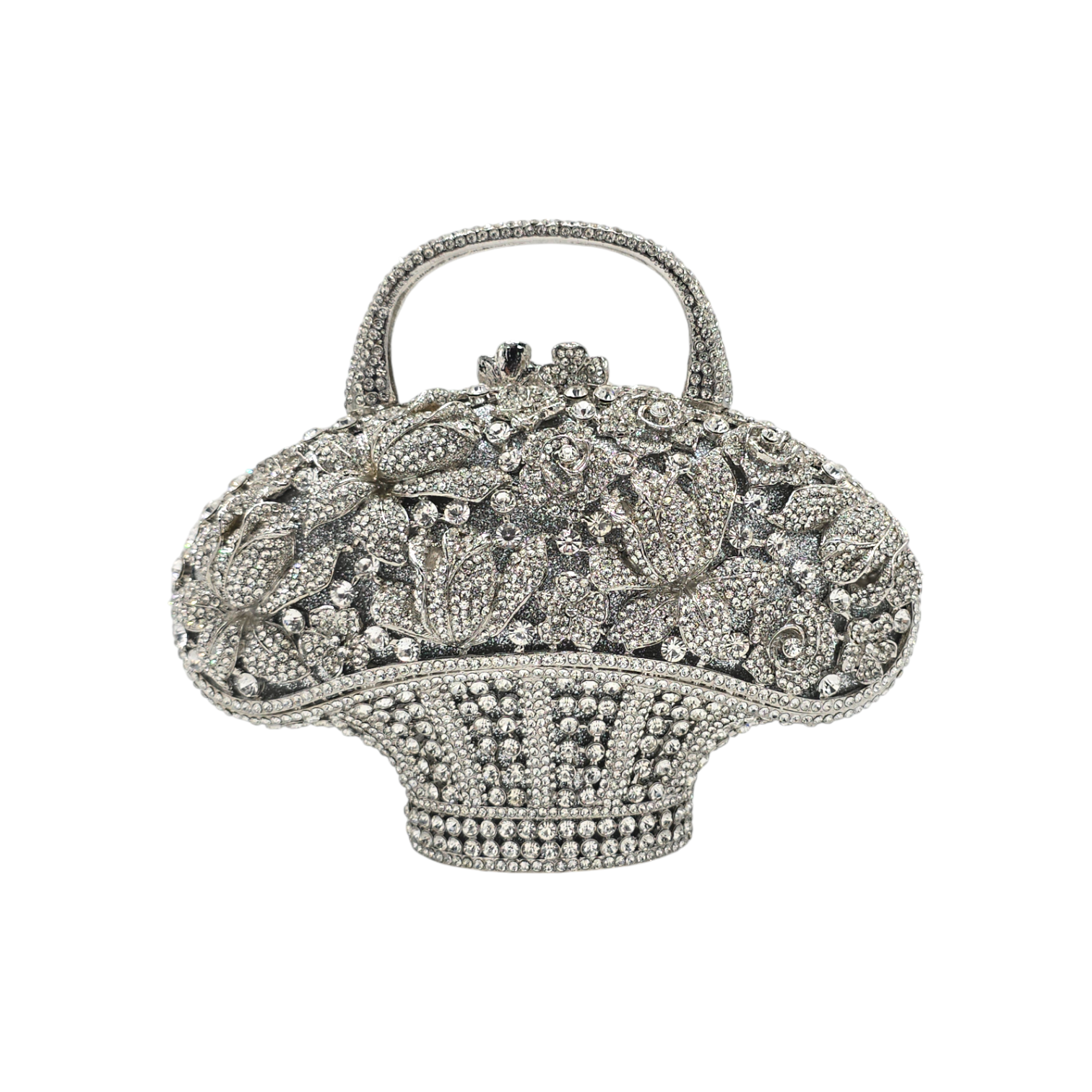 Stylish Flower Basket clutch,adorned with vibrant blossoms for a fresh, stylish look. Ideal for adding a pop of color and elegance to your evening or formal attire.