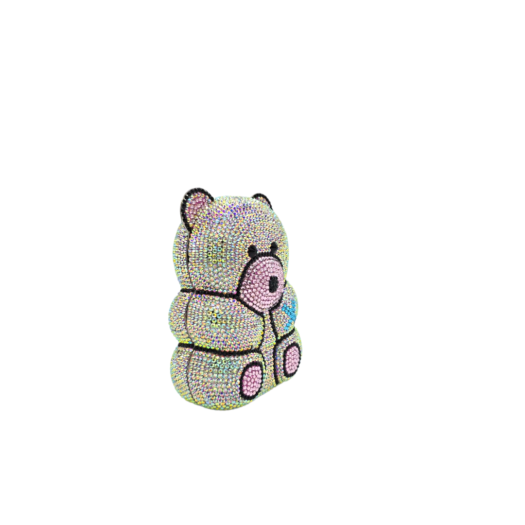 Crystal Teddy Bear Clutch - Fashion Vogue 