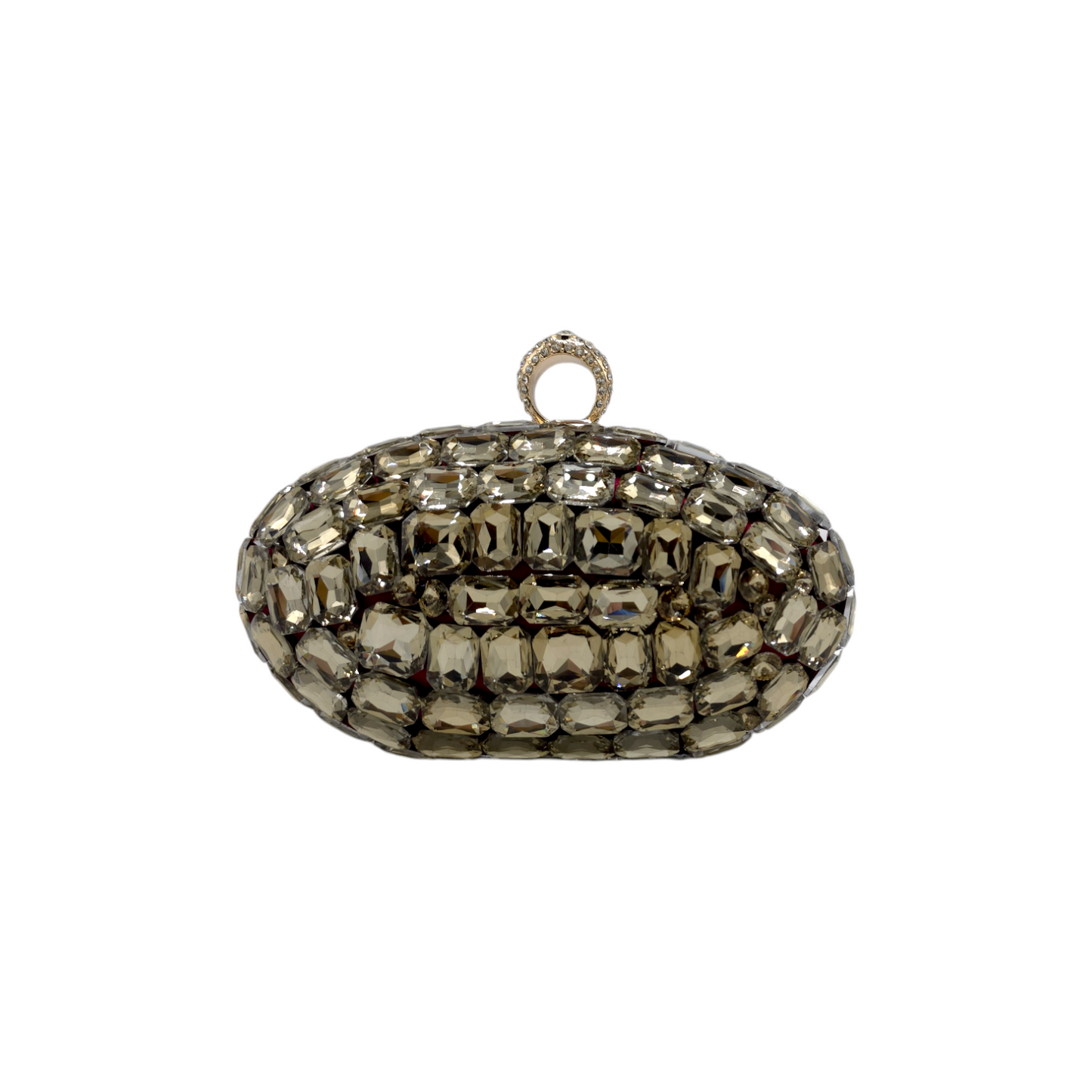 Oval Shaped Mini Stone Clutch - Fashion Vogue 