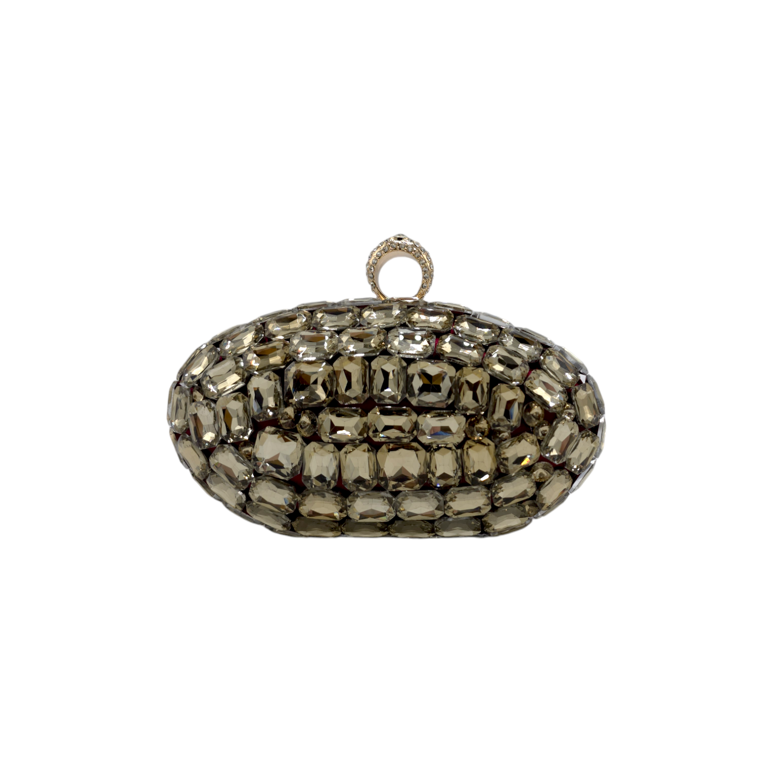 Oval Shaped Mini Stone Clutch - Fashion Vogue 