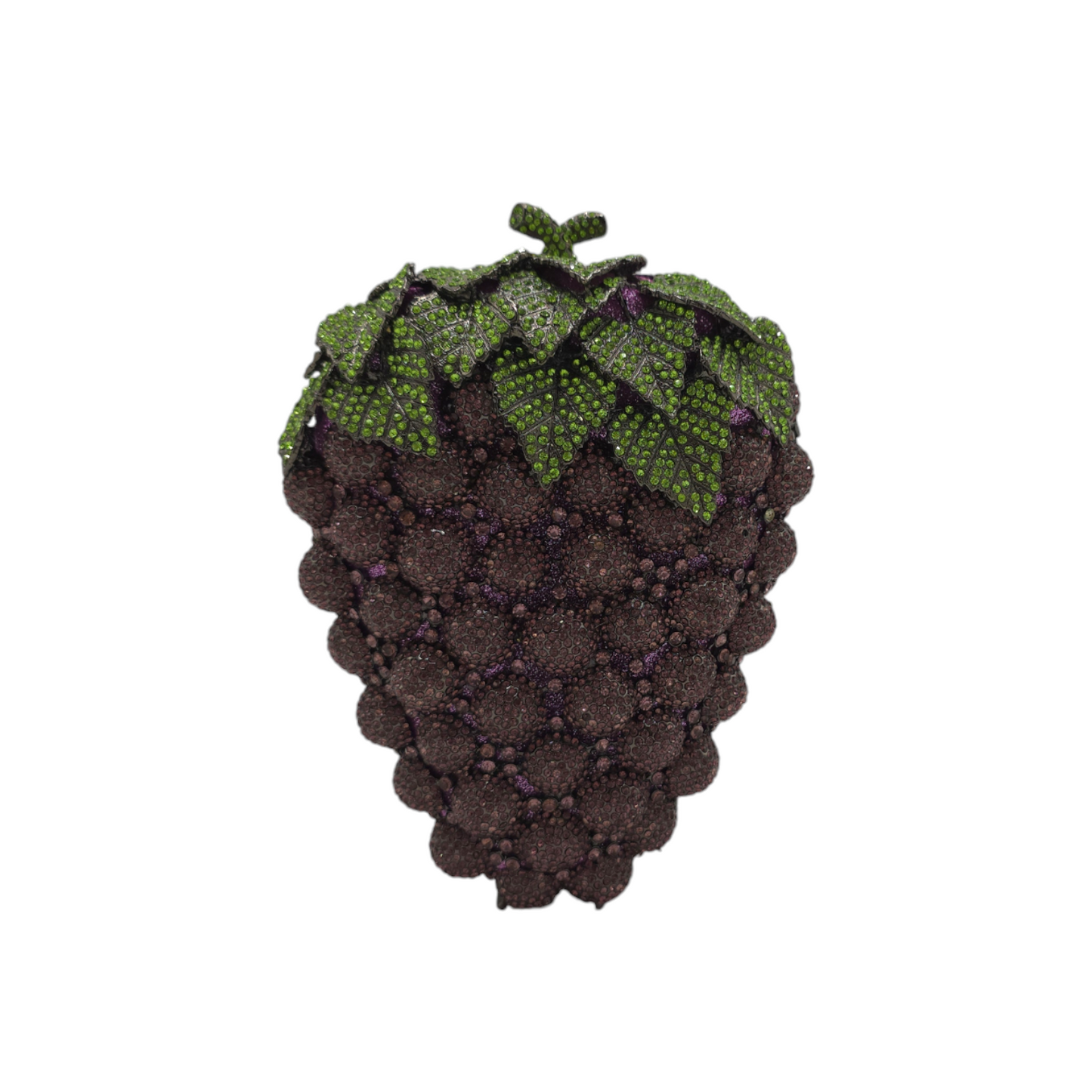 Astonishing Grapes clutch, showcasing intricate detailing and rich, vibrant colors. This statement piece brings a blend of luxury and fun to your wardrobe, ideal for adding a playful yet refined touch to any occasion.
