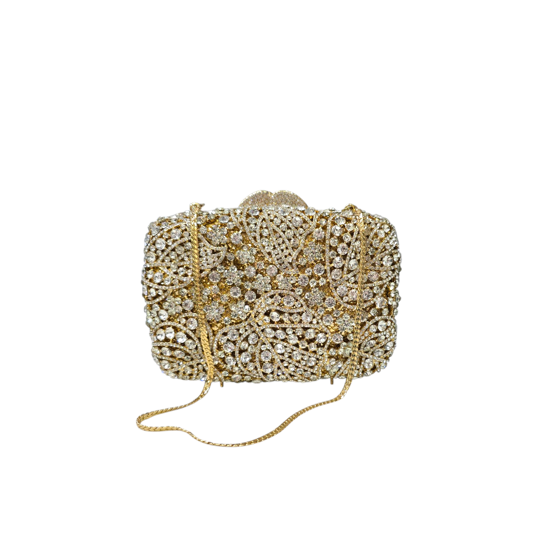 Luxury Crystal Embellished Clutch - Fashion Vogue 