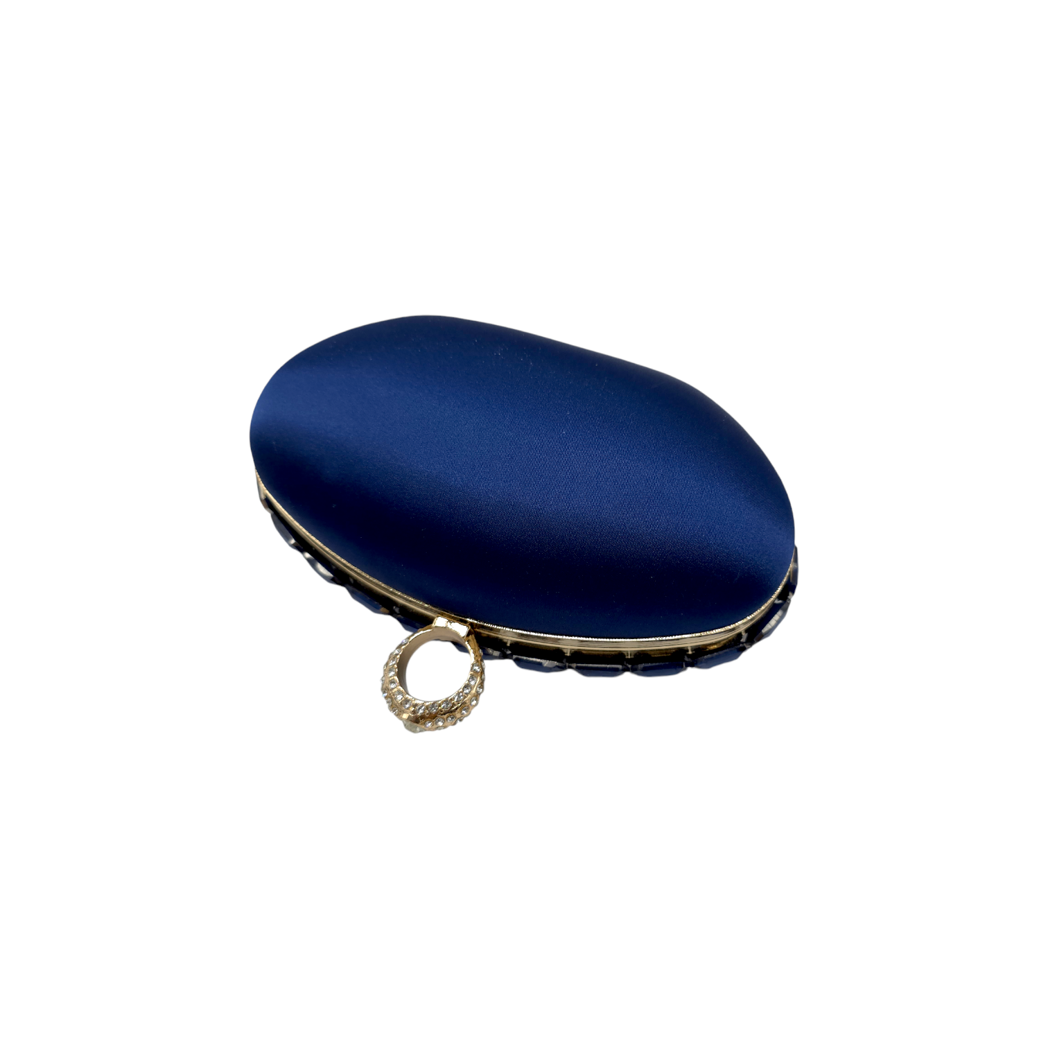 Oval Shaped Mini Stone Clutch - Fashion Vogue 