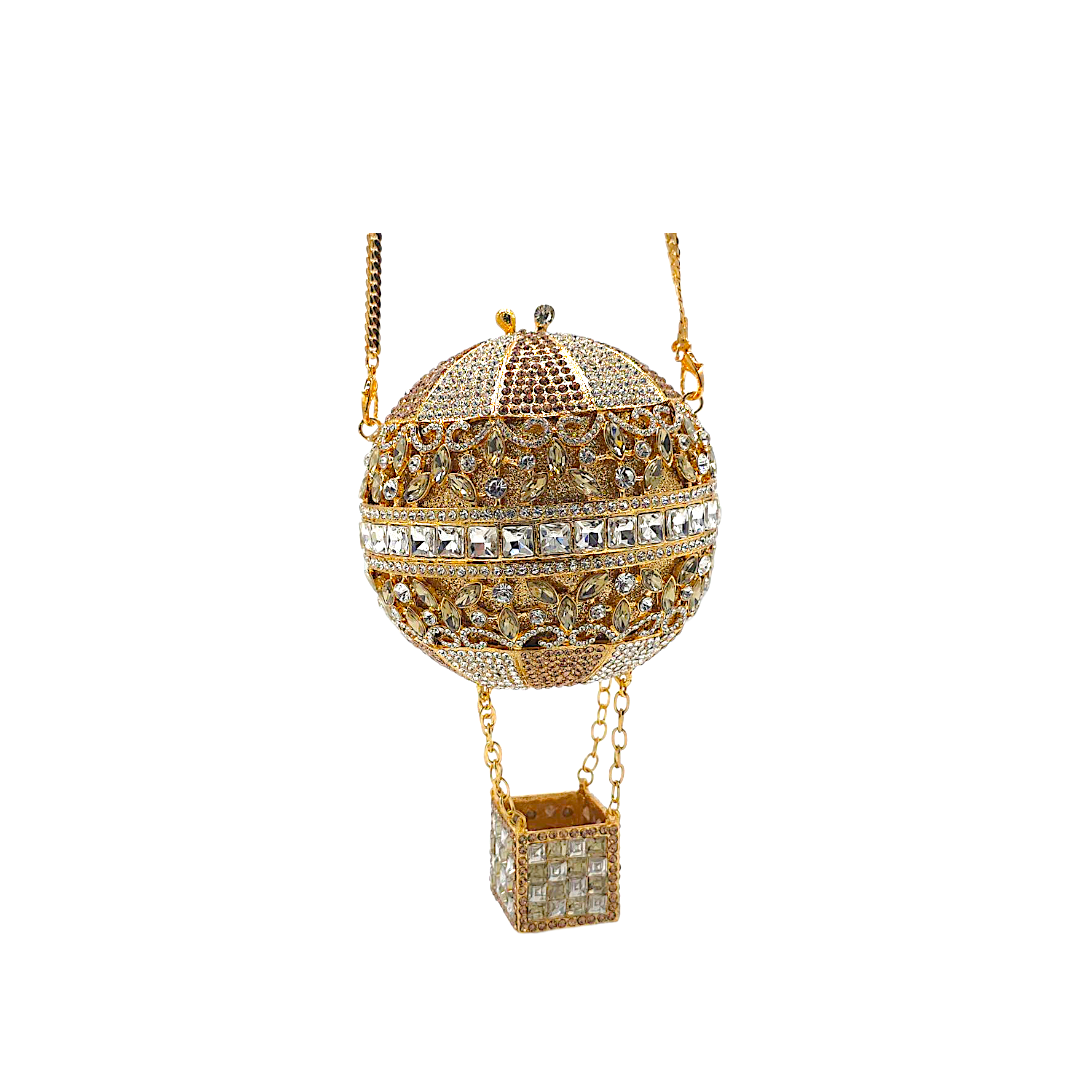 Hot Air Balloon Rhinestone Clutch - Fashion Vogue 