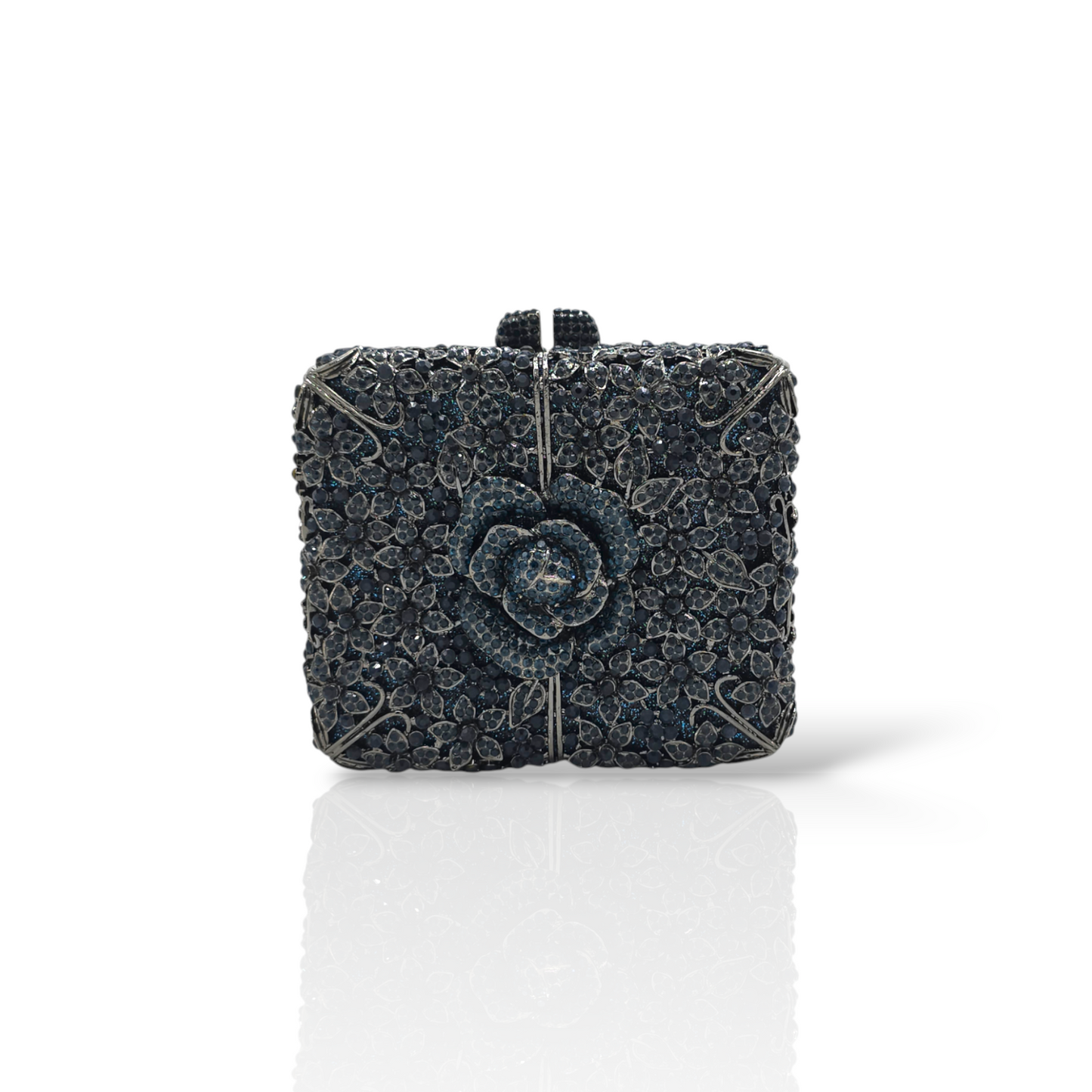 Square Rose Flower Clutch - Fashion Vogue 