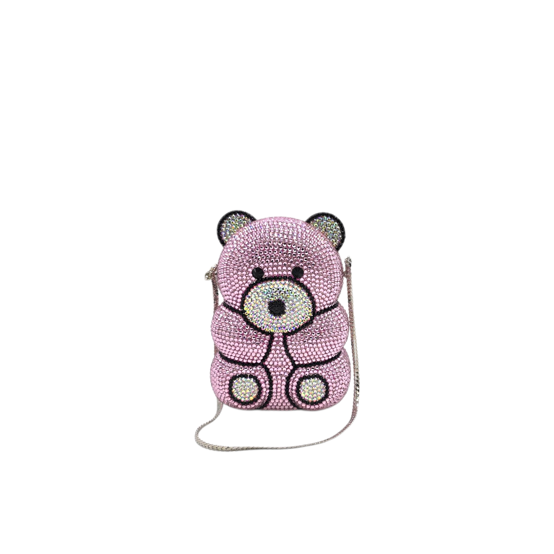 Crystal Teddy Bear Clutch - Fashion Vogue 