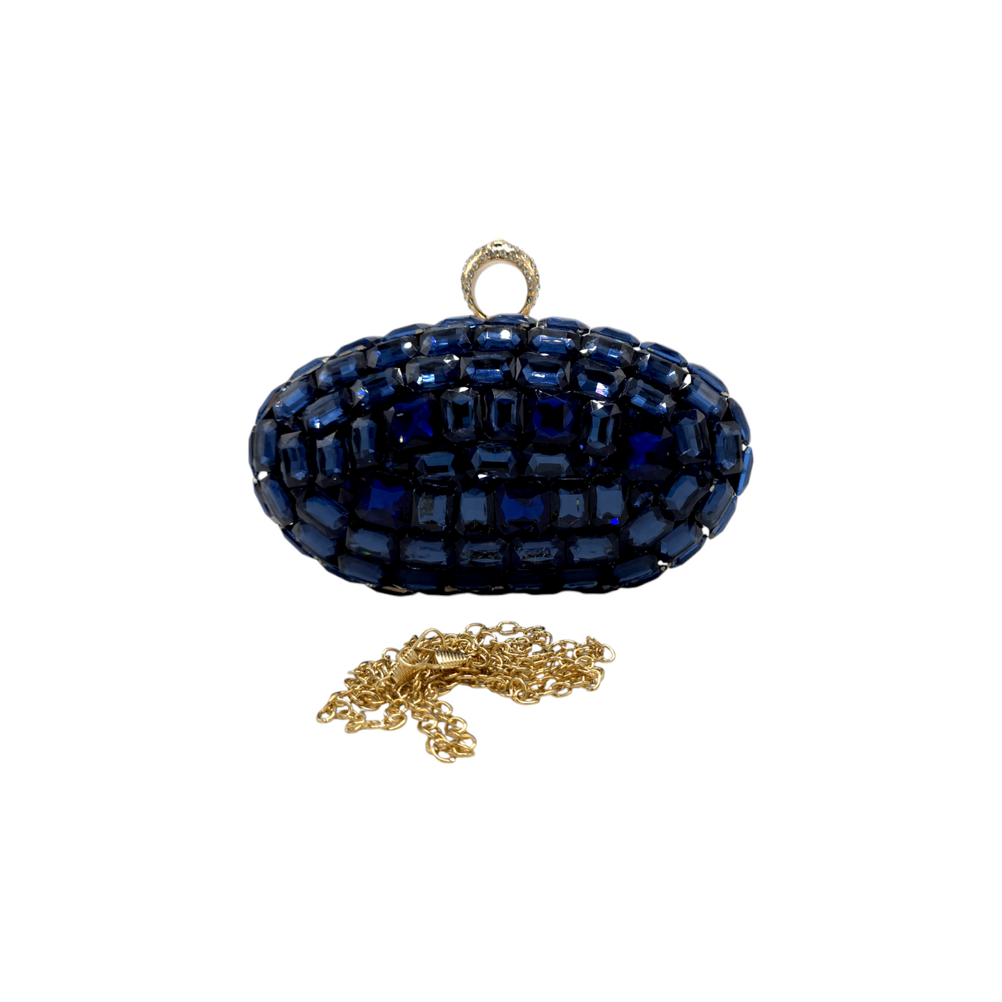 Oval Shaped Mini Stone Clutch - Fashion Vogue 
