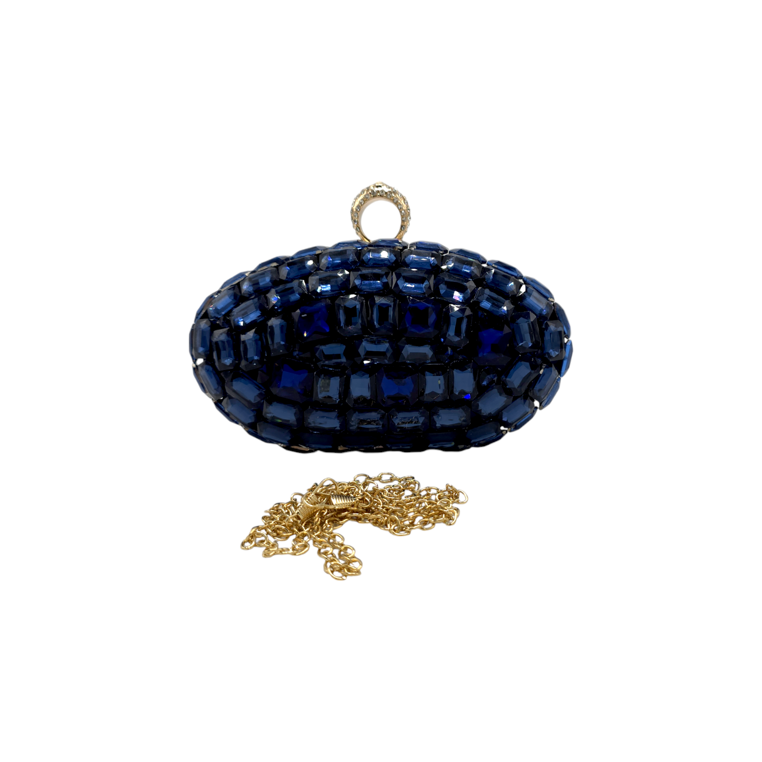 Oval Shaped Mini Stone Clutch - Fashion Vogue 