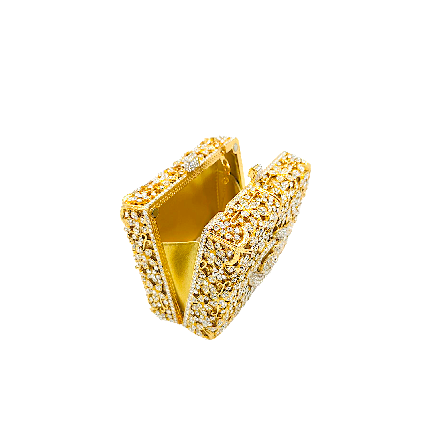 Square Rose Flower Clutch - Fashion Vogue 
