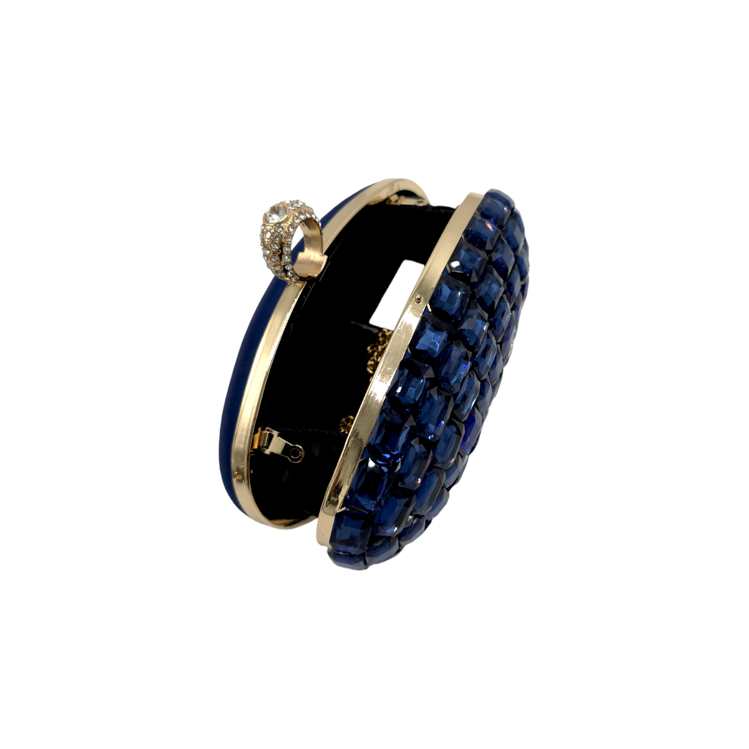 Oval Shaped Mini Stone Clutch - Fashion Vogue 