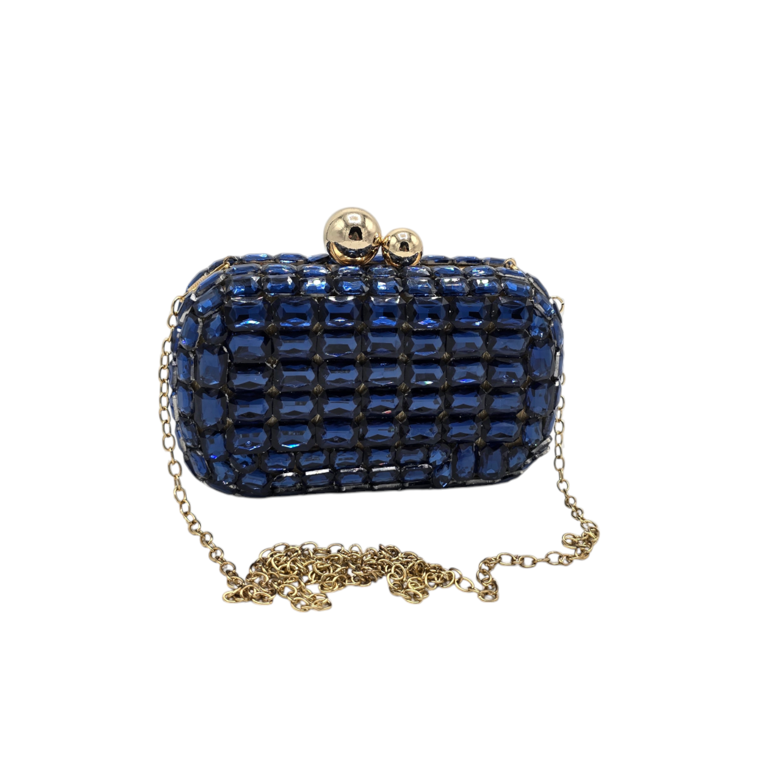 Blue Glass Stone Clutch - Fashion Vogue 
