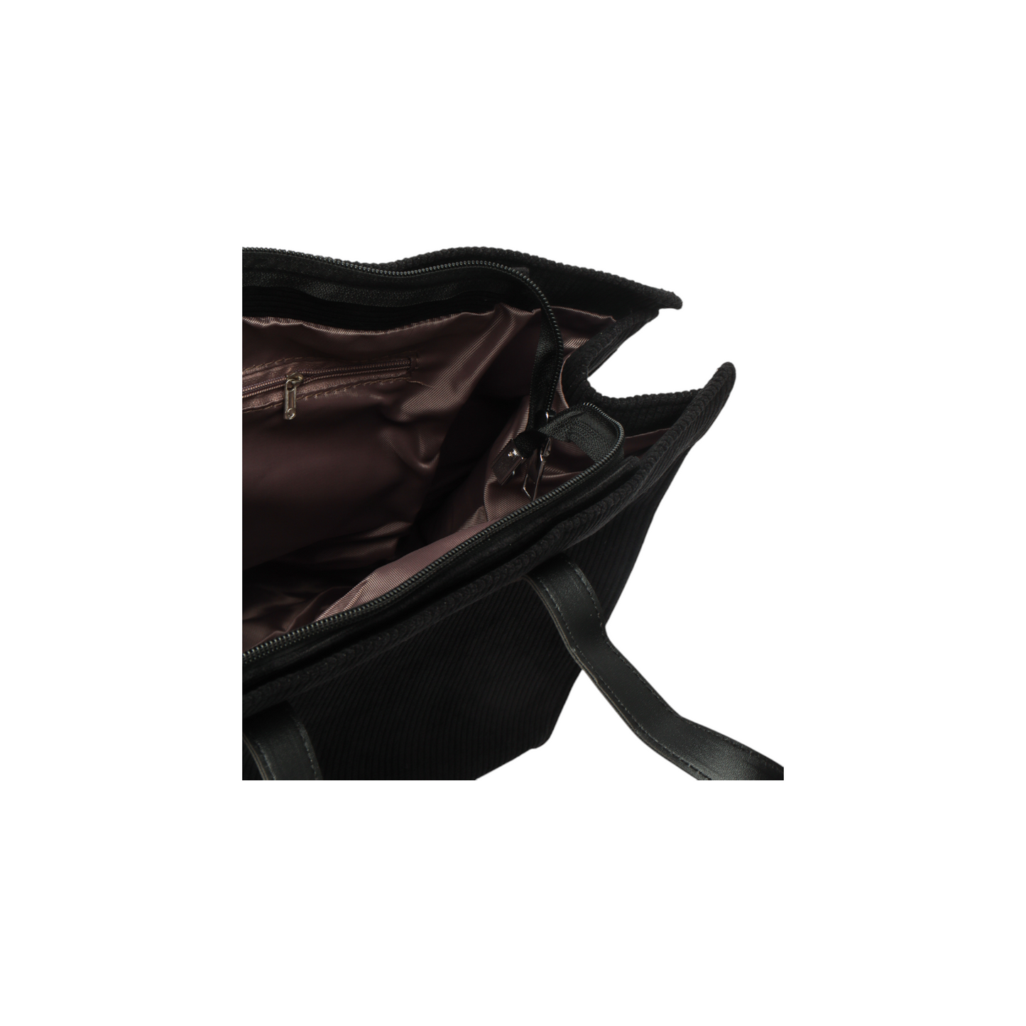 Letter Patch Corduroy Tote Bag - Fashion Vogue 