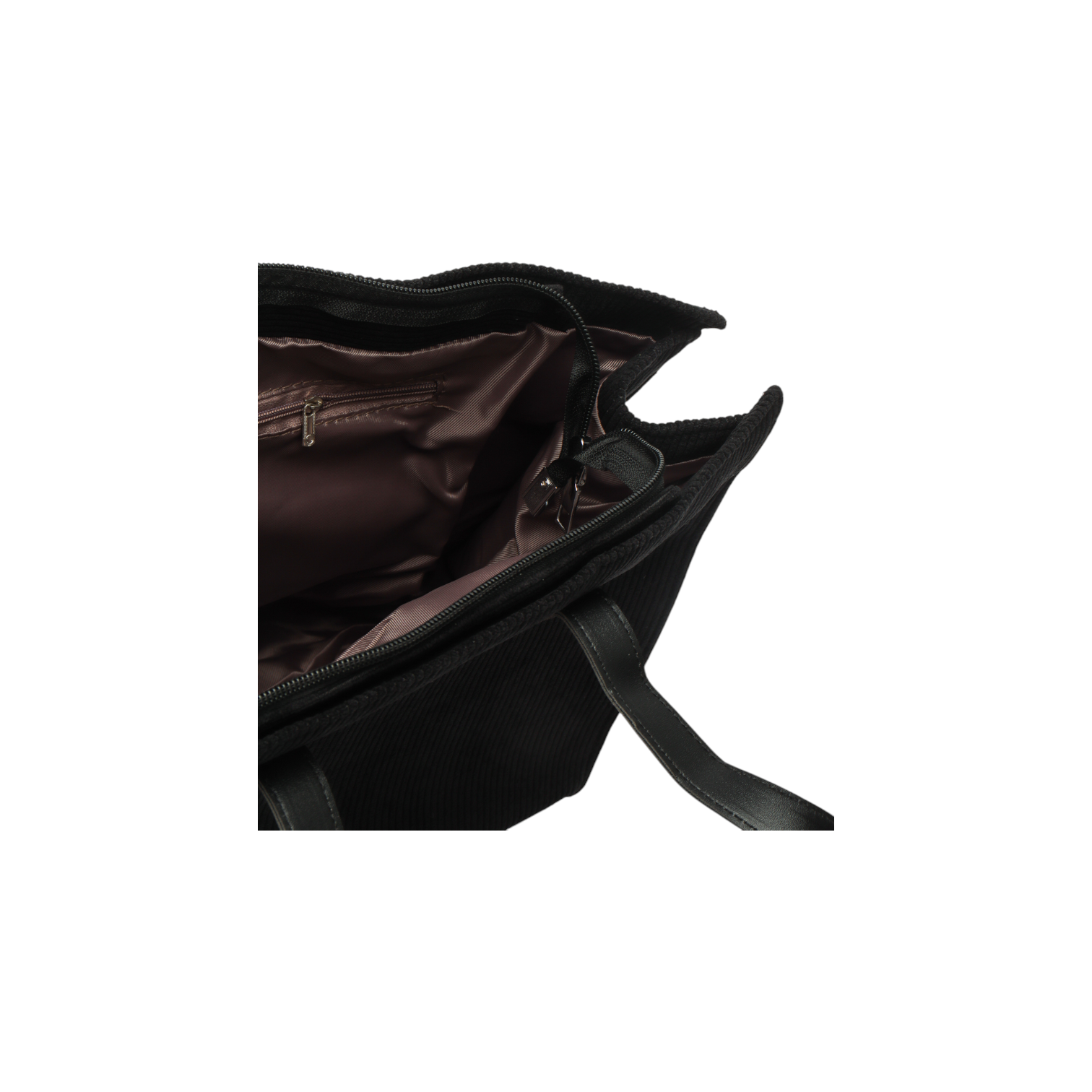 Letter Patch Corduroy Tote Bag - Fashion Vogue 