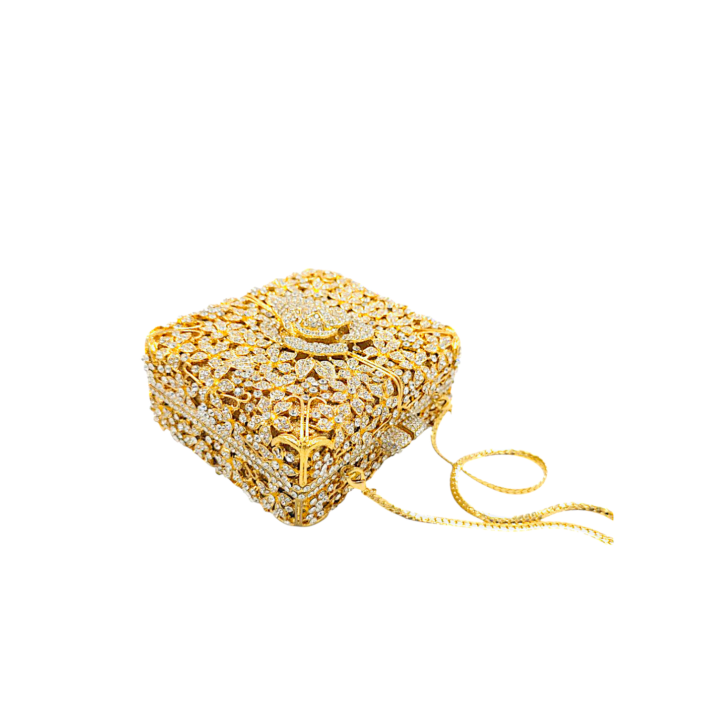 Square Rose Flower Clutch - Fashion Vogue 