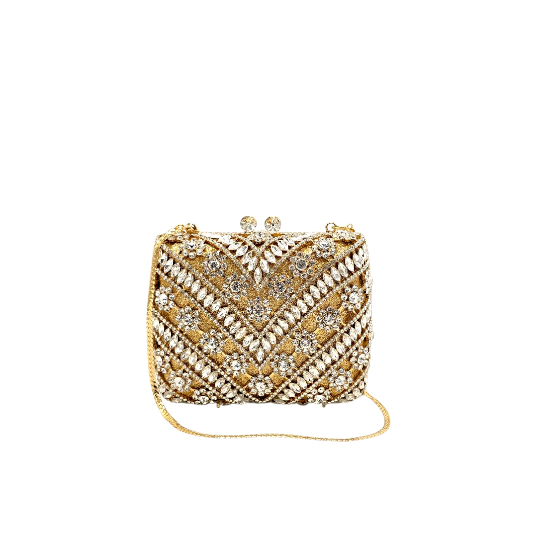 Elegant Embellished Crystal Clutch - FH03 - Fashion Vogue 