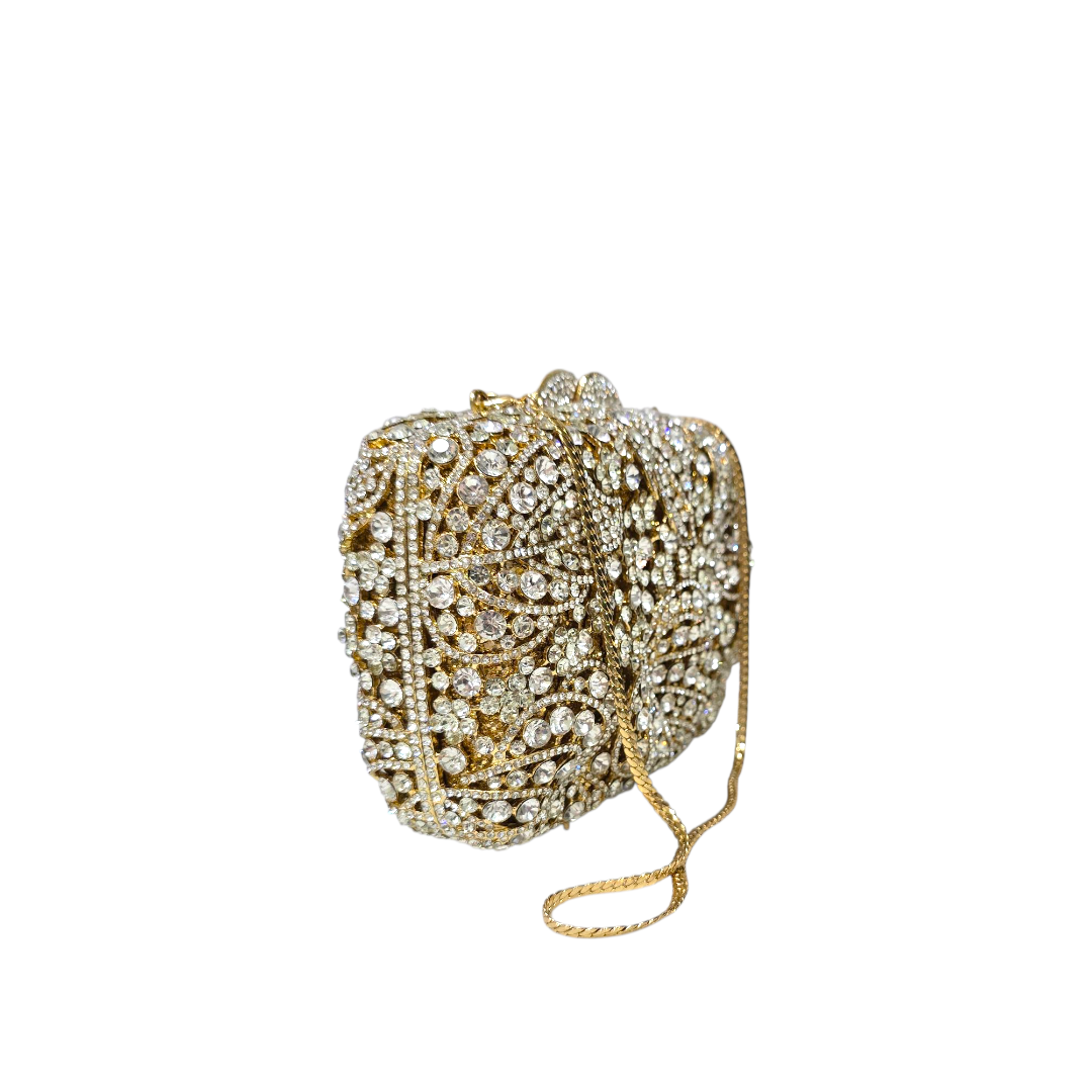 Luxury Crystal Embellished Clutch - Fashion Vogue 