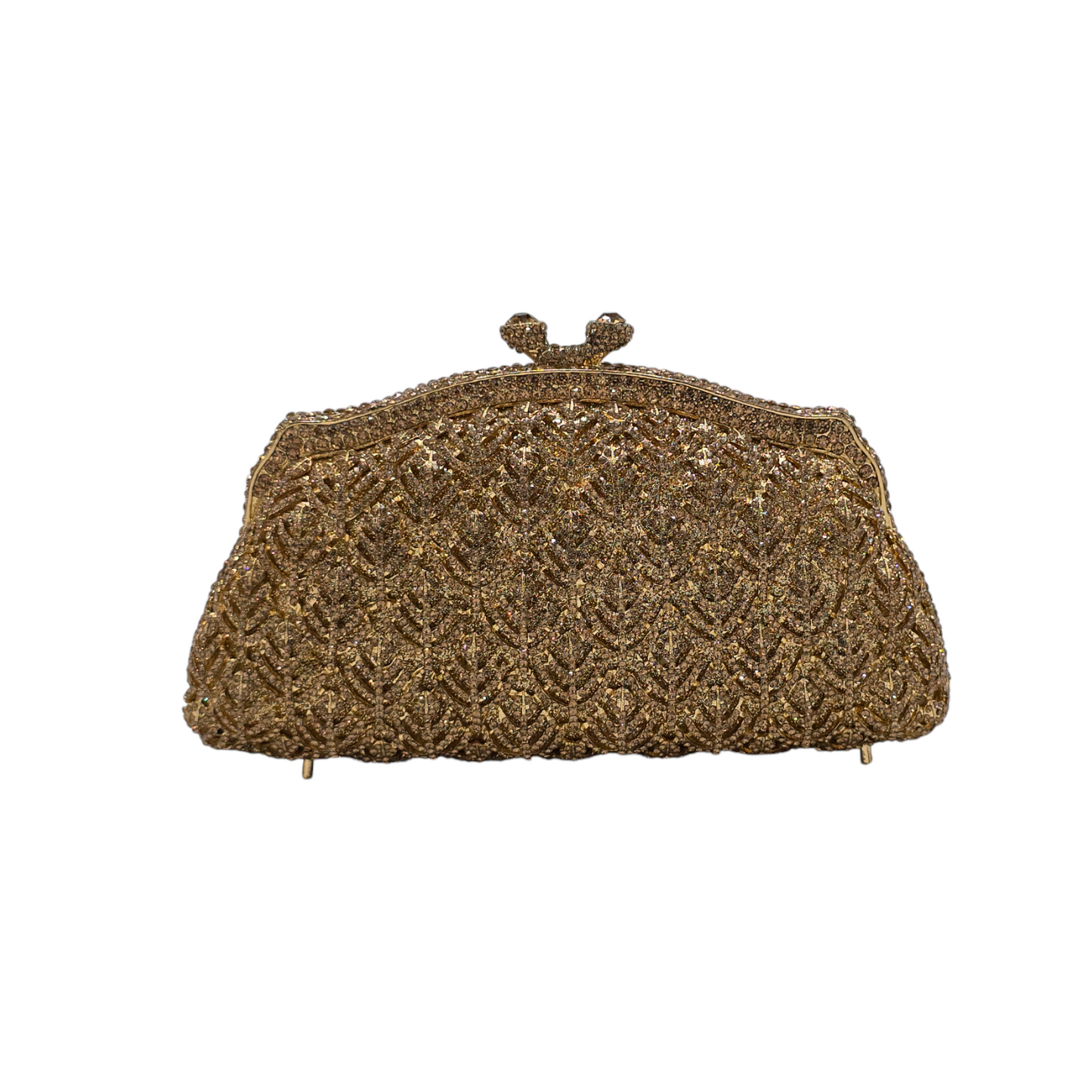 Stylish Bridal clutch with a stylish finish, designed to complement the bride's attire while providing functionality and elegance for the special day.